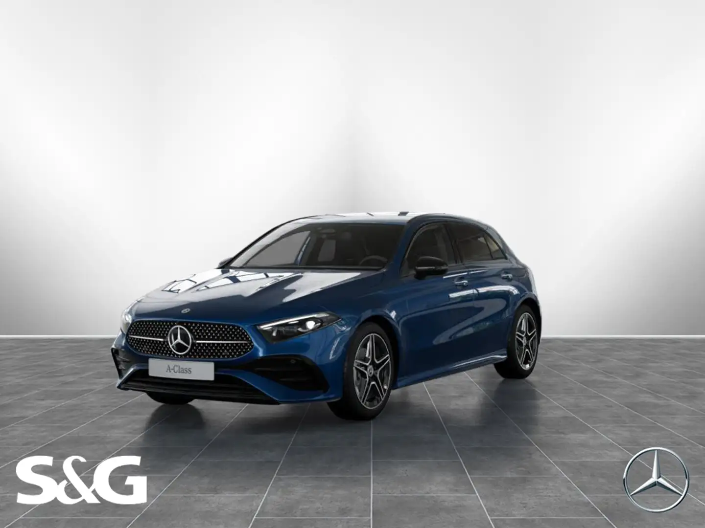 Mercedes-Benz A 200 AMG MBUX+RüKam+M-LED+AHK+Night+Totwink+DAB Blau - 1