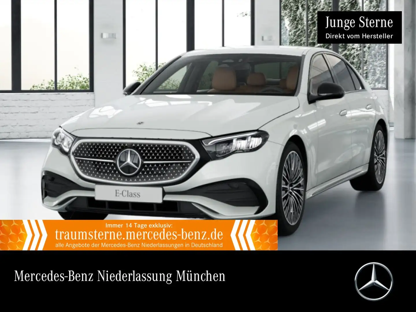 Mercedes-Benz E 300 e Hybrid AMG Burmester Distr. LED Sitzklima Weiß - 1