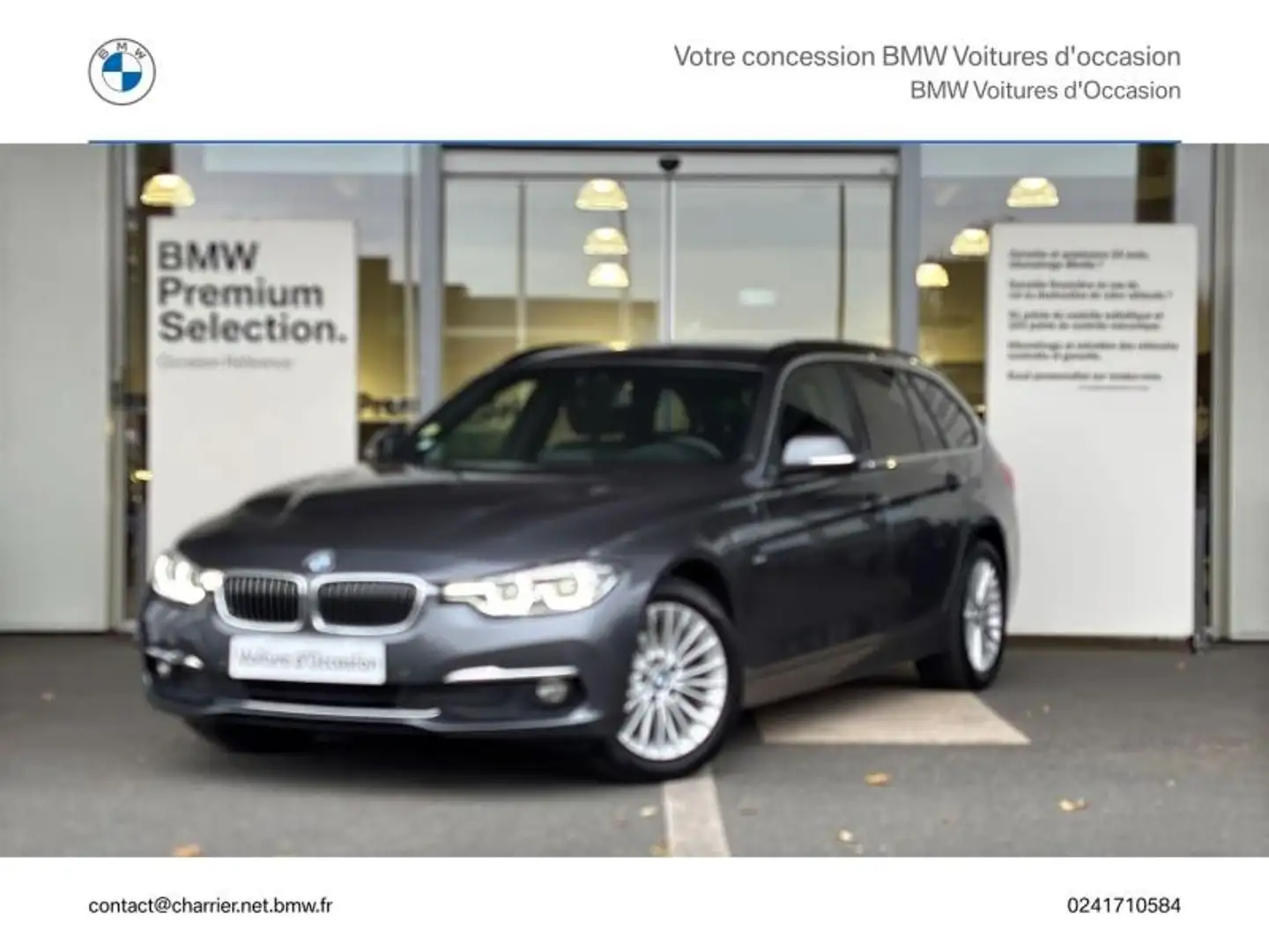 BMW 318 318dA 150ch Luxury Euro6c Grijs - 1