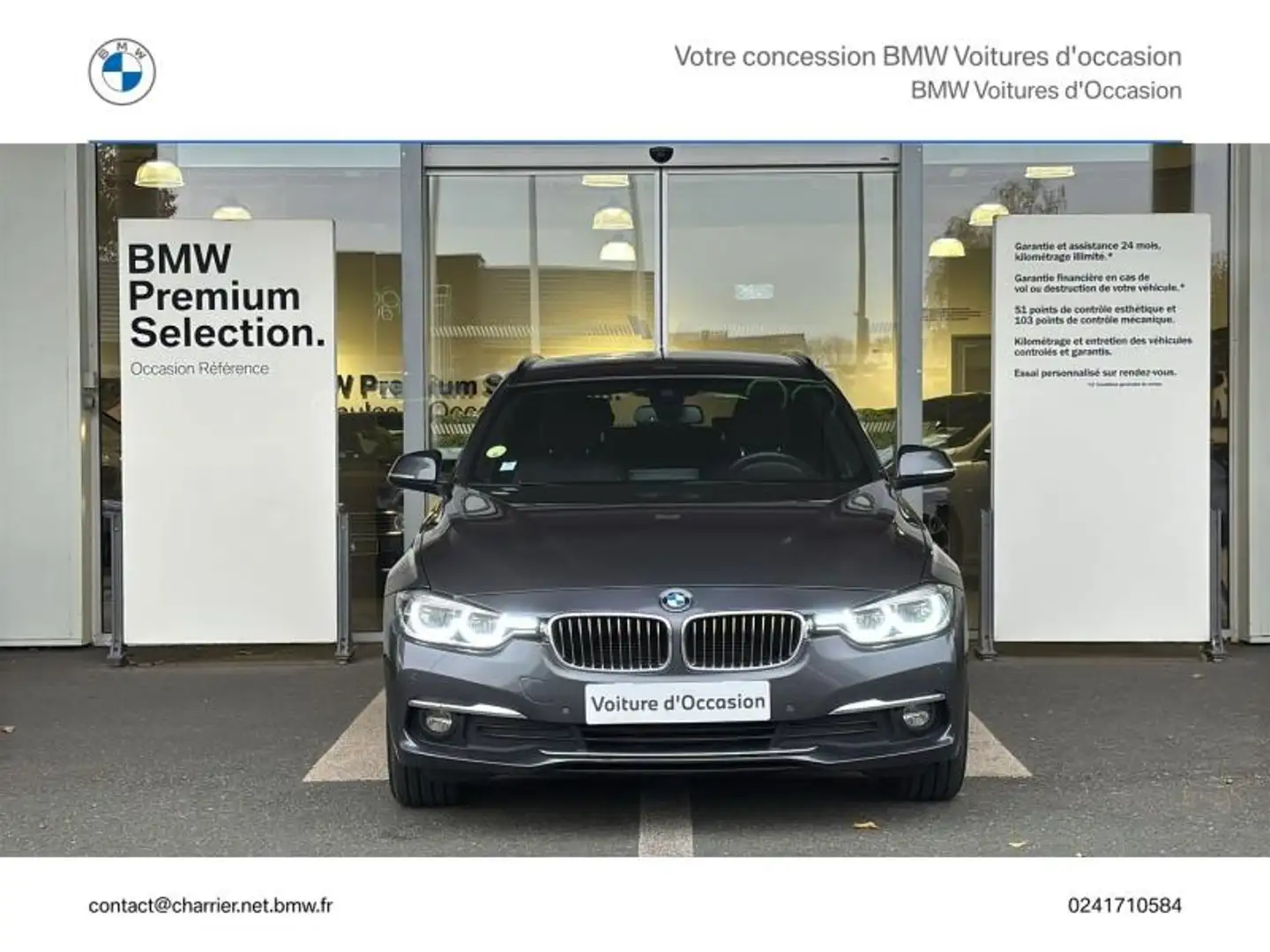 BMW 318 318dA 150ch Luxury Euro6c Grijs - 2