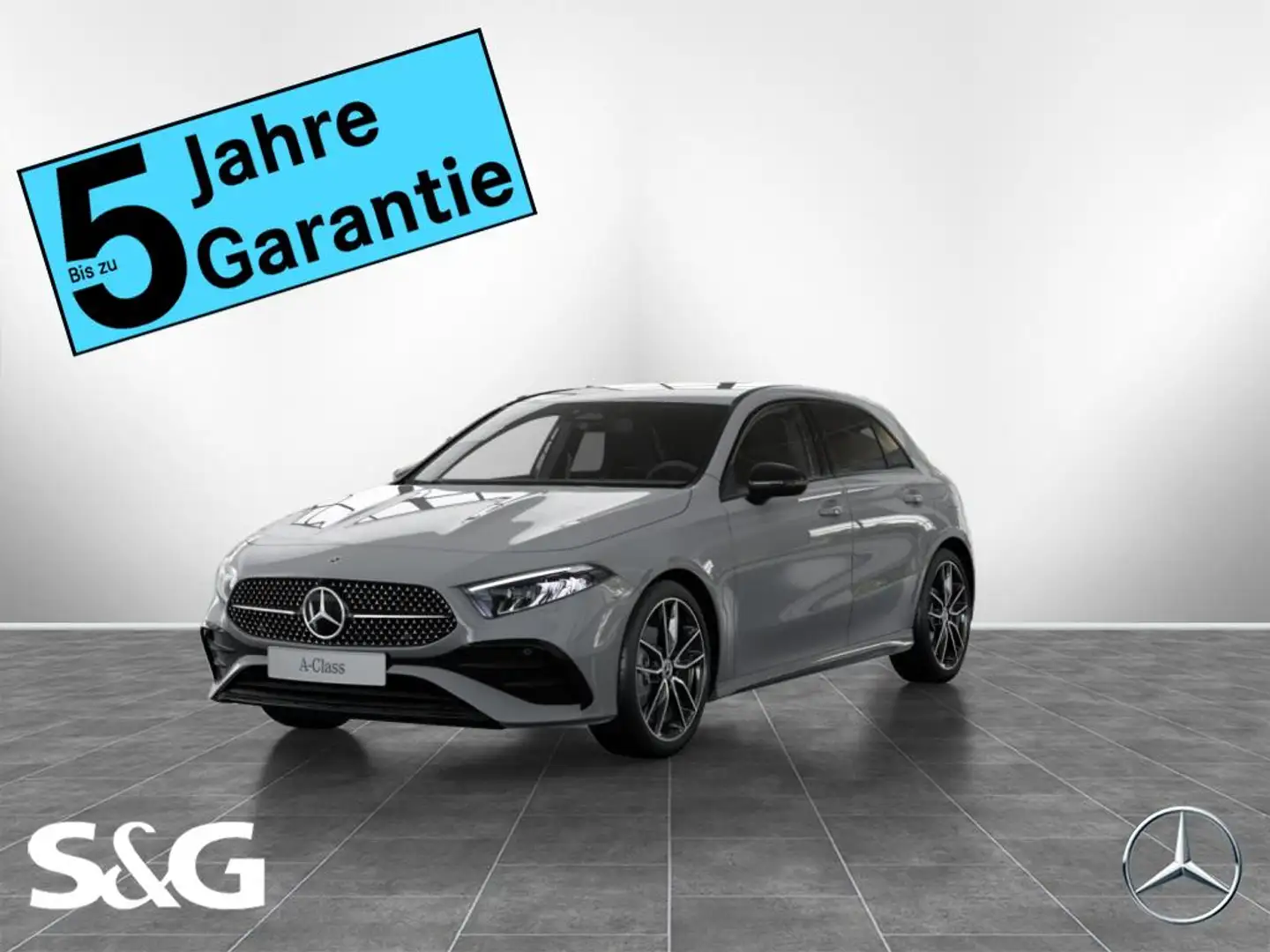 Mercedes-Benz A 200 d AMG Distronic+RüKam+LED+AHK+19"+Totwink Grau - 1