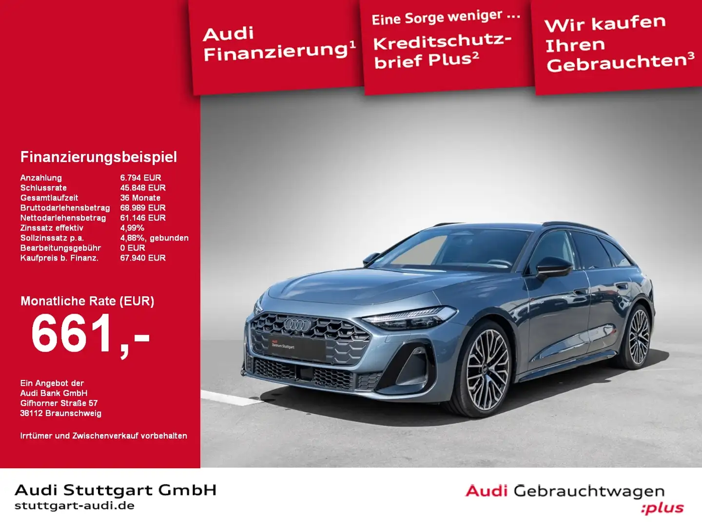 Audi A5 Avant TDI quattro 150 kW S tronic AHK S line Blau - 1