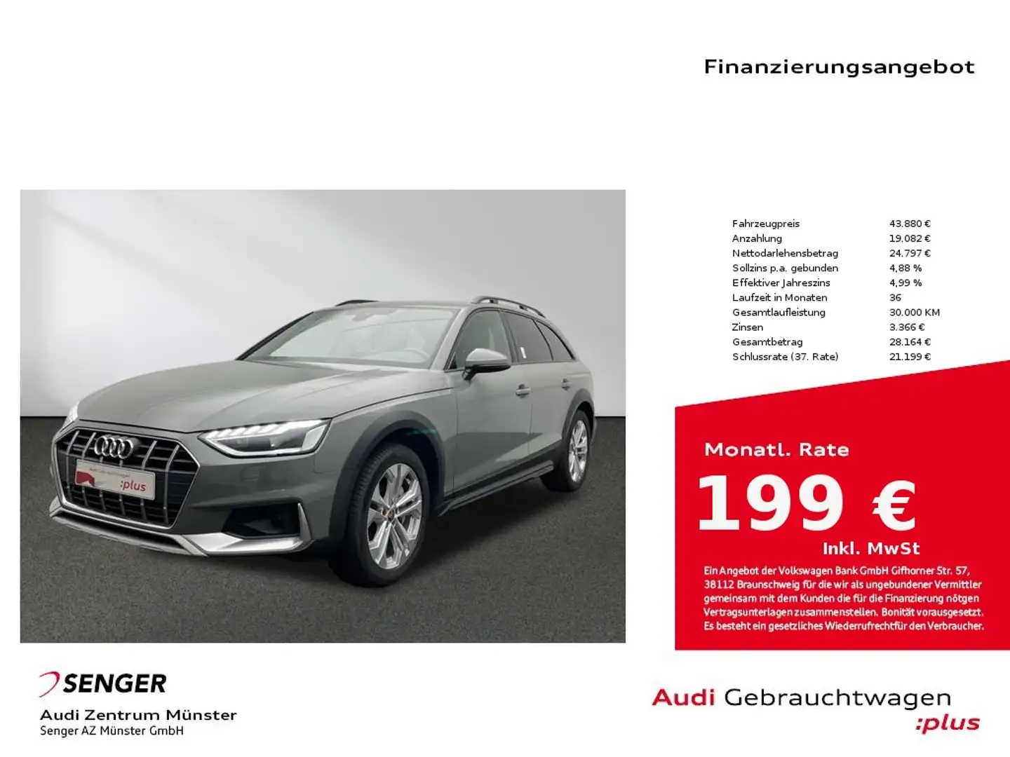 Audi A4 allroad 50 TDI quattro MMI LED Business-Paket Grau - 1