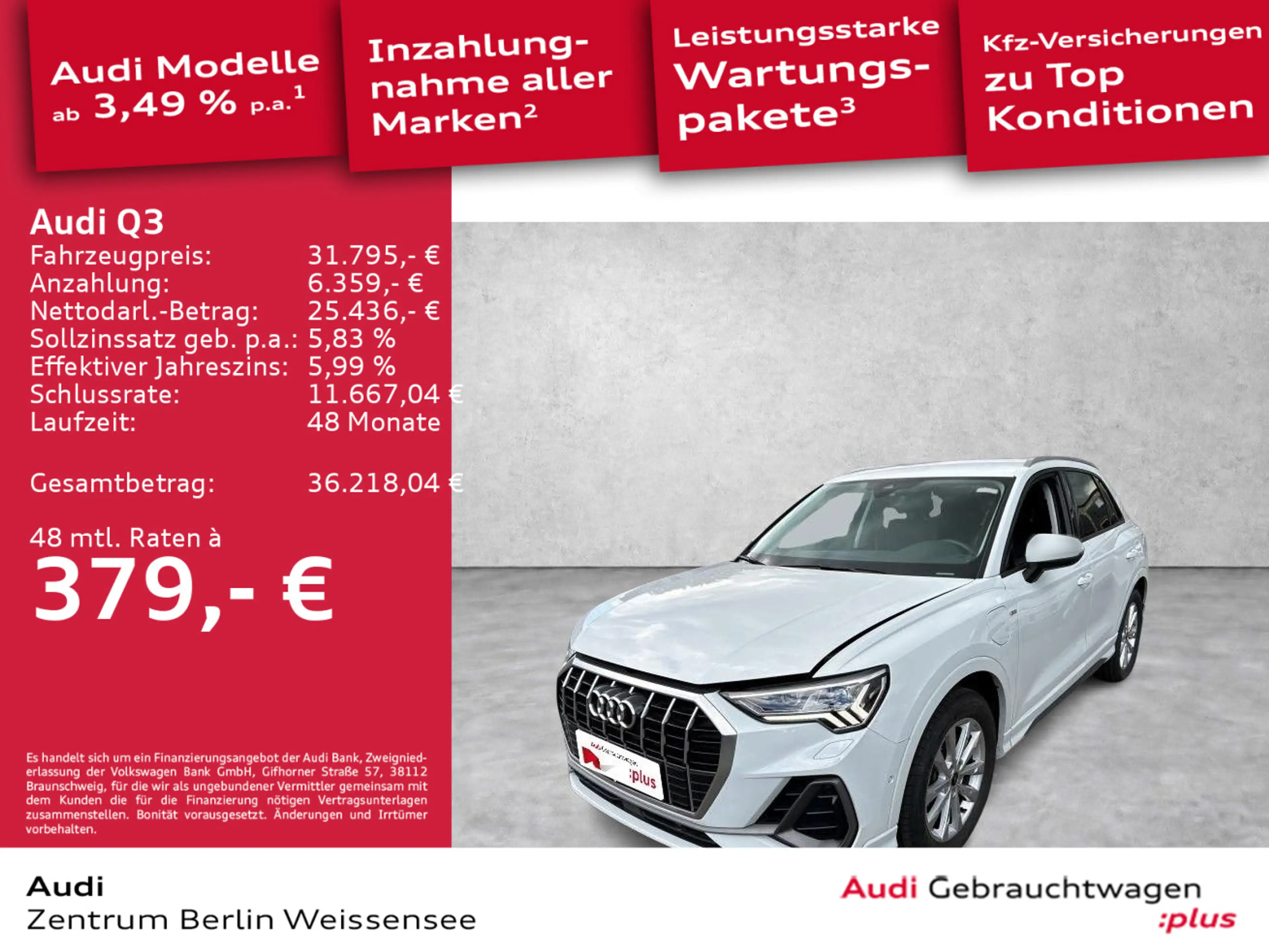 Audi Q3 45 TFSI e S-TRO*S-LINE*MATRIX*SONOS*NAVI*APP* — photo 2