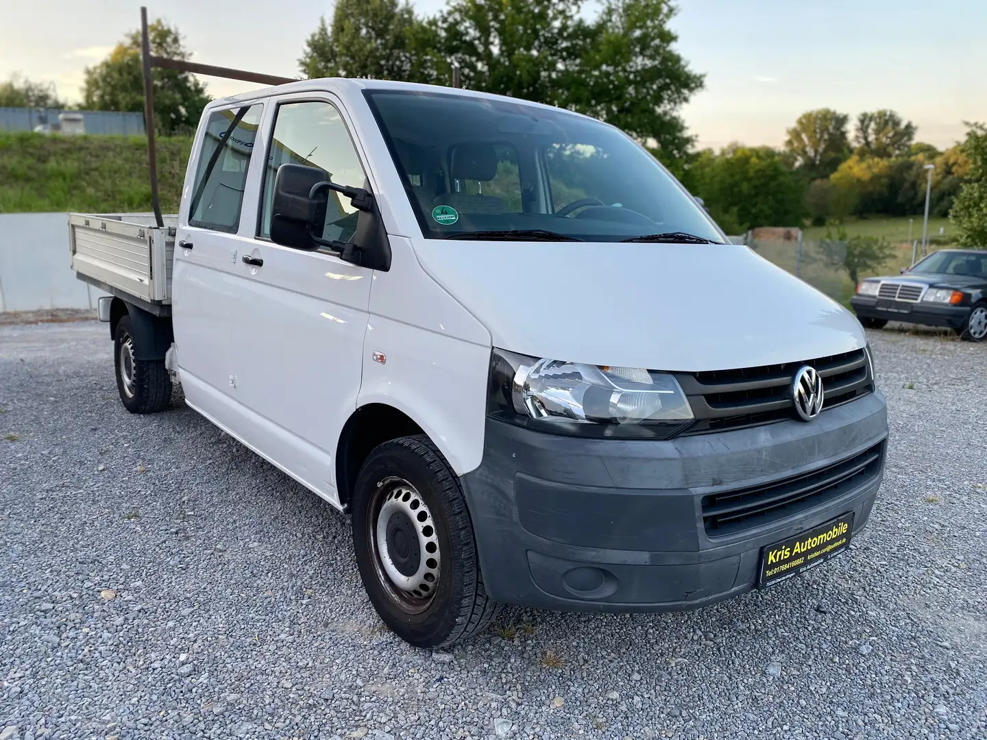 Volkswagen T5 Transporter Pritsche Doppelkabine TÜV Neu*Service Neu Weiß - 1