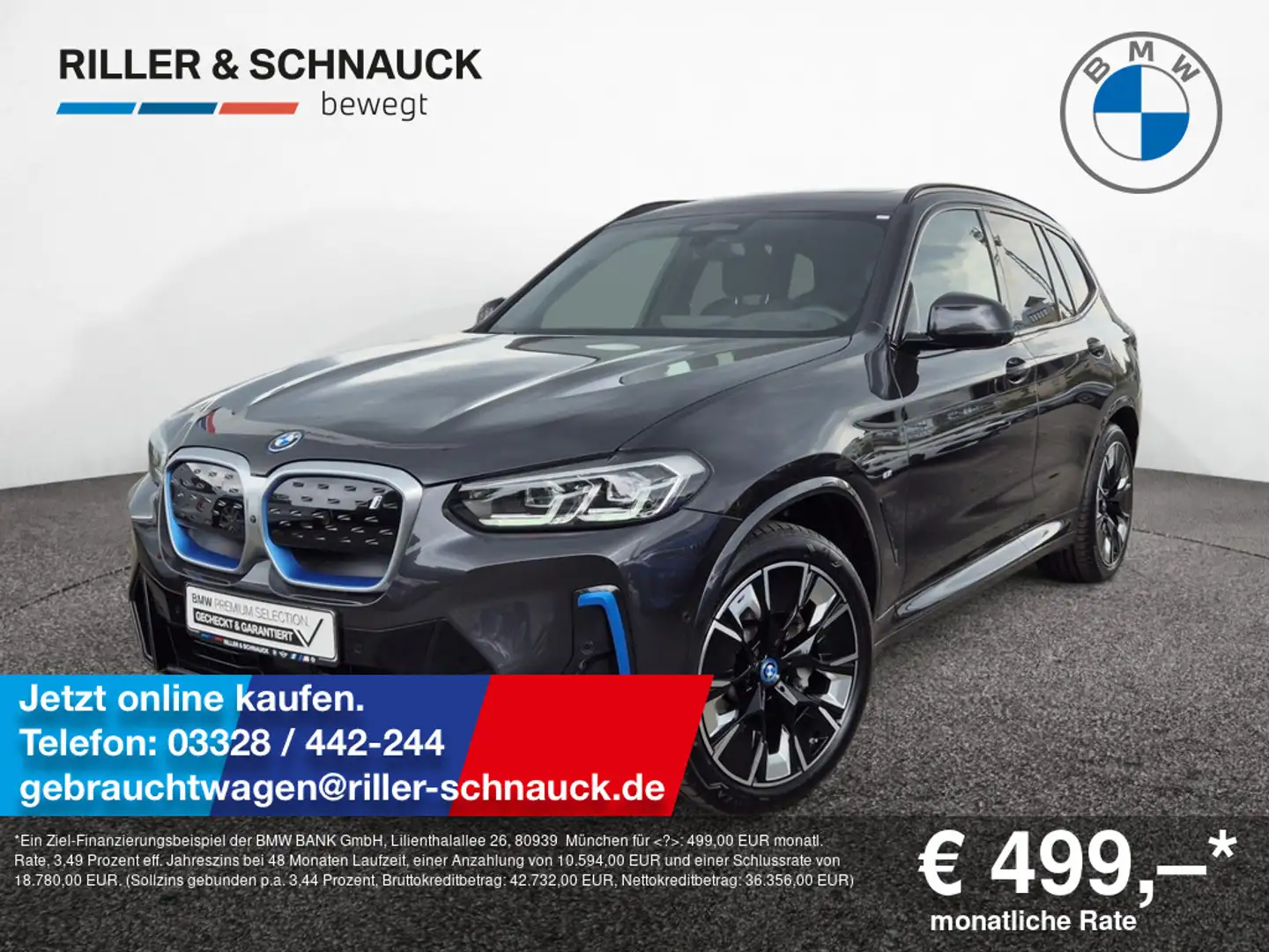 BMW iX3 Impressive M-Sport PANO+HUD+ACC+MEM+360°K Szürke - 1