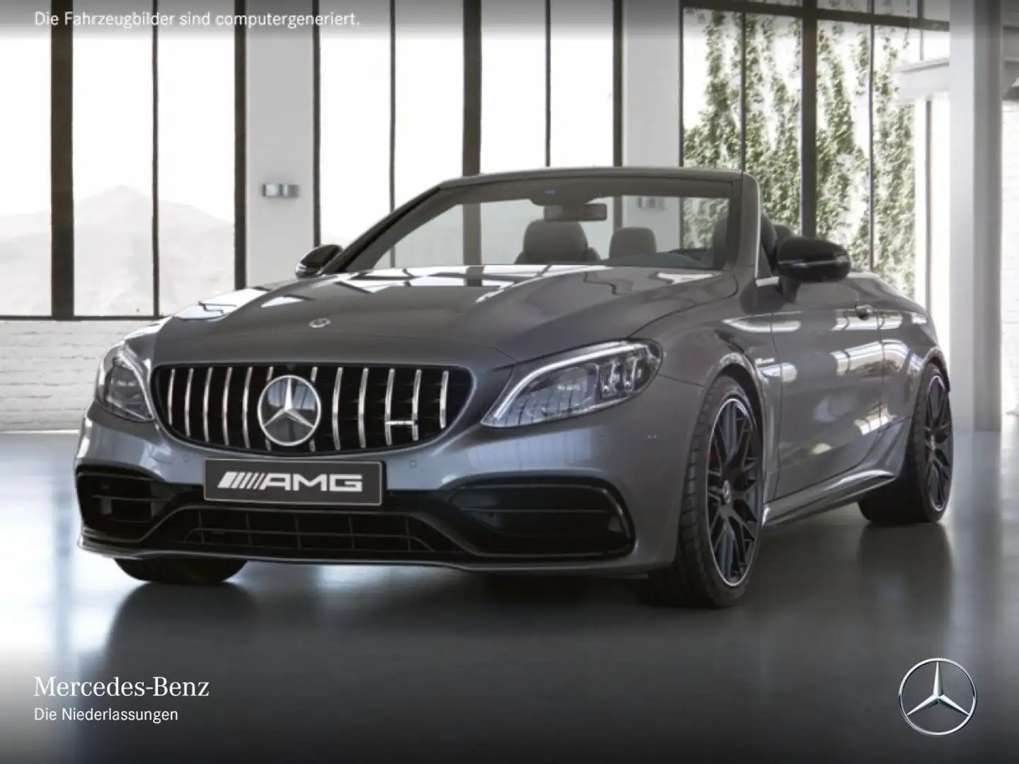 Mercedes-Benz C 63 AMG C 63 S Cabrio NIGHT+DRIVERS+360+MULTIBEAM+SPUR+9G Серый - 2