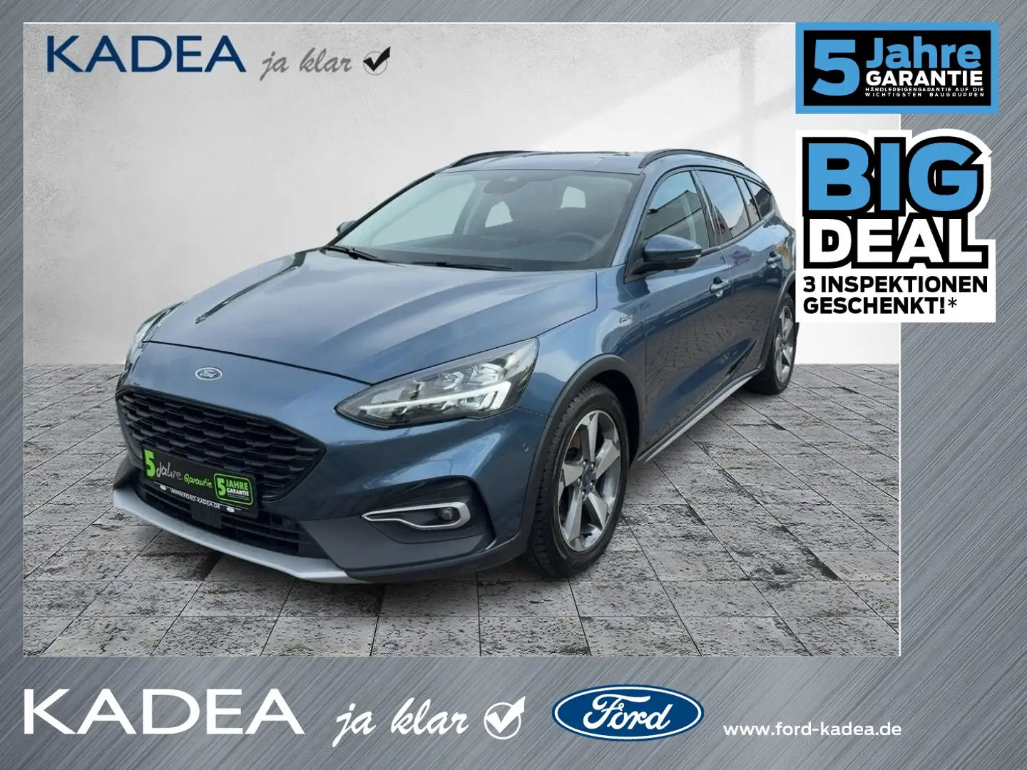Ford Focus Turnier 1.5 EcoBoost Active AHK*LED*KAM*NAV Blau - 1