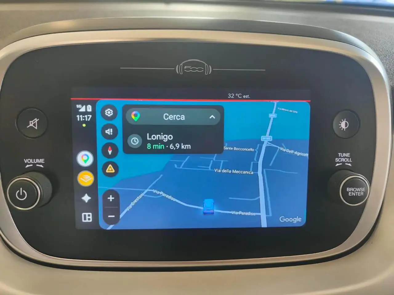Fiat 500 X 1.3 MJT MISTA PELLE RUOTA SCORTA ANDROID CARPLAY, миниатюра 2