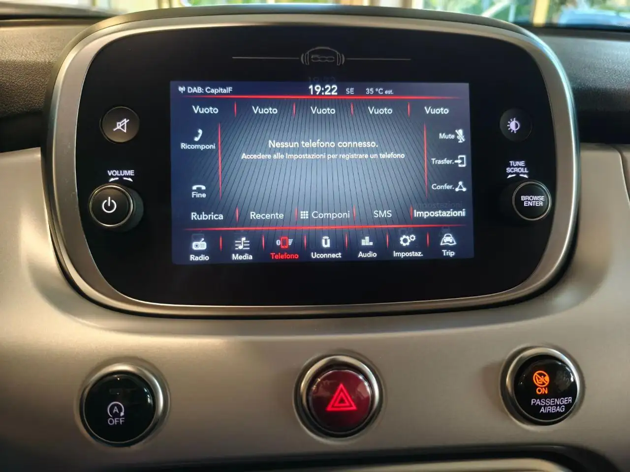 Fiat 500 X 1.3 MJT MISTA PELLE RUOTA SCORTA ANDROID CARPLAY, миниатюра 15