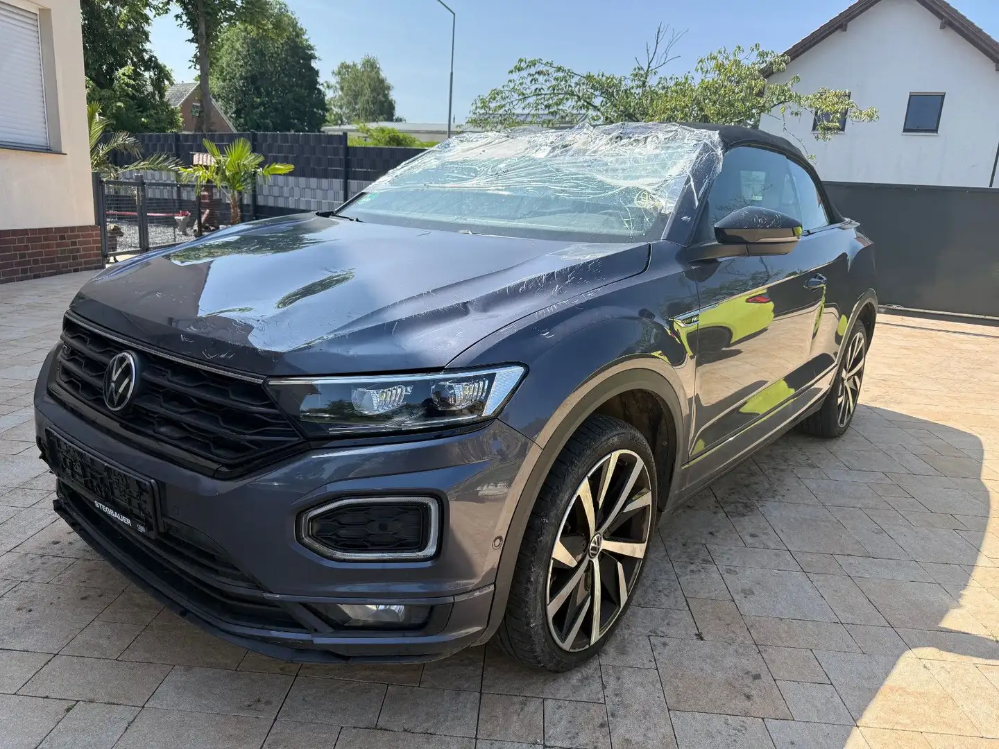 Volkswagen T-Roc 1.5 TSI R-Line Cabriolet+Leder+Navi+ Gris - 1