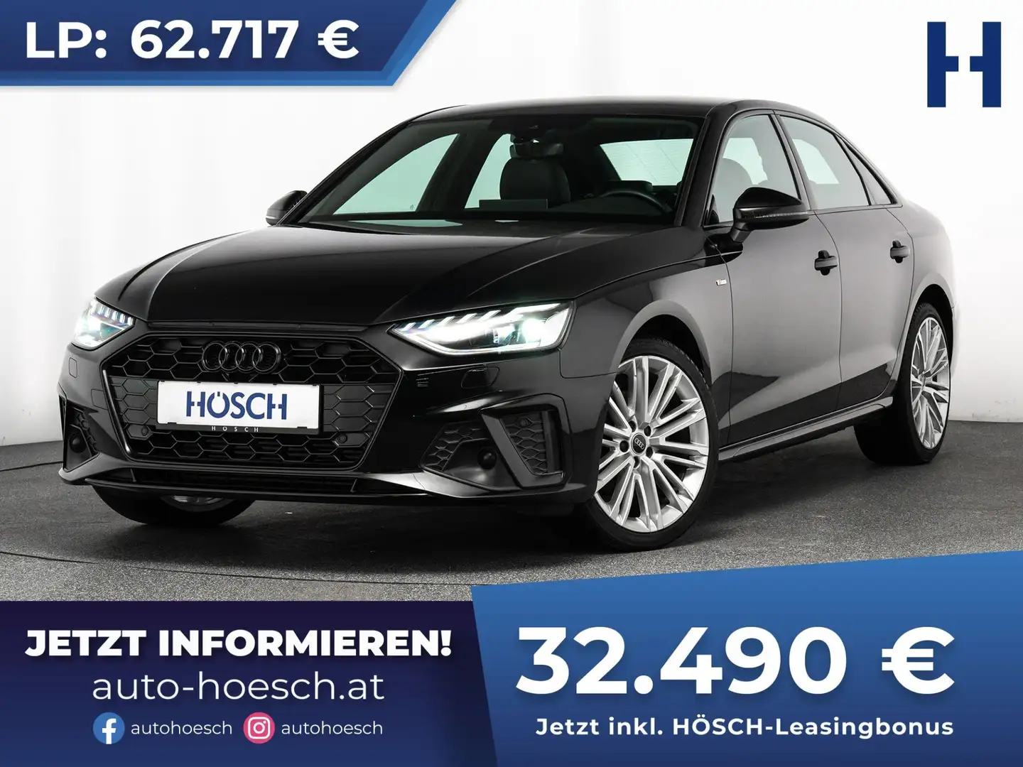Audi A4 35 TFSI 2x S-LINE 19er BLACK NAPPA VIRTUAL -48% Schwarz - 1