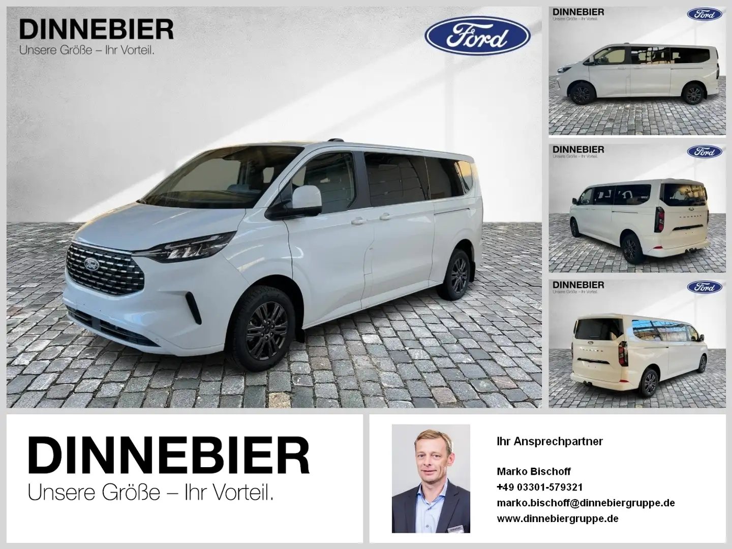 Ford Tourneo Custom 320 L2 Titanium 100 kW ACC CAM LED Weiß - 1