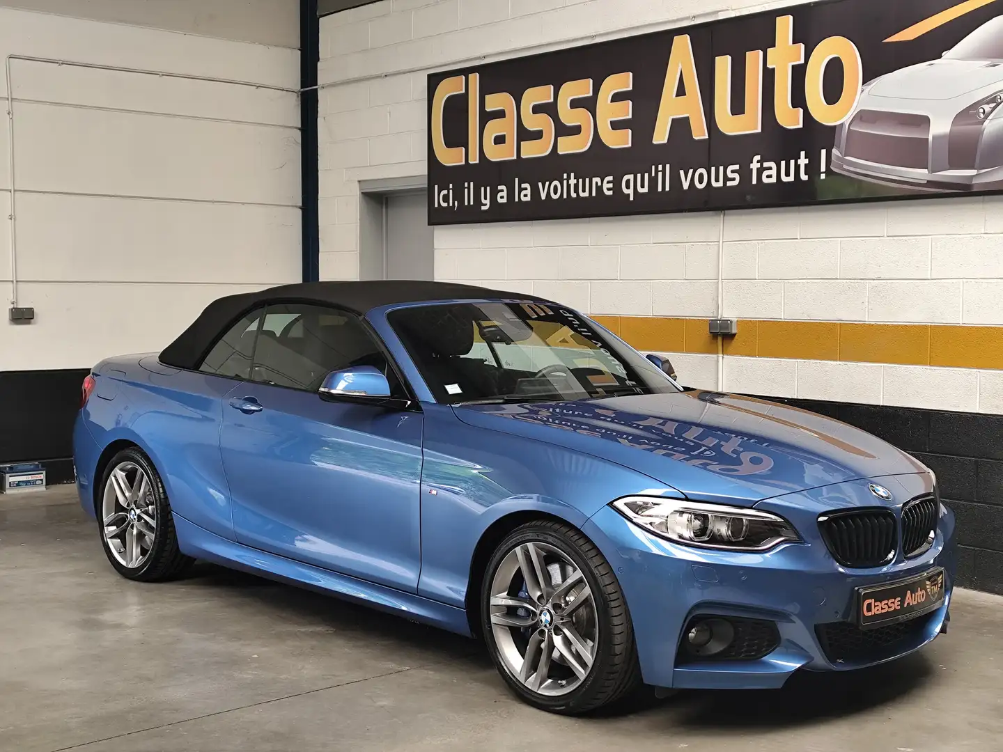 BMW 220 Cabriolet 220d 190 ch BVA8 M Sport Garantie 12mois Bleu - 1