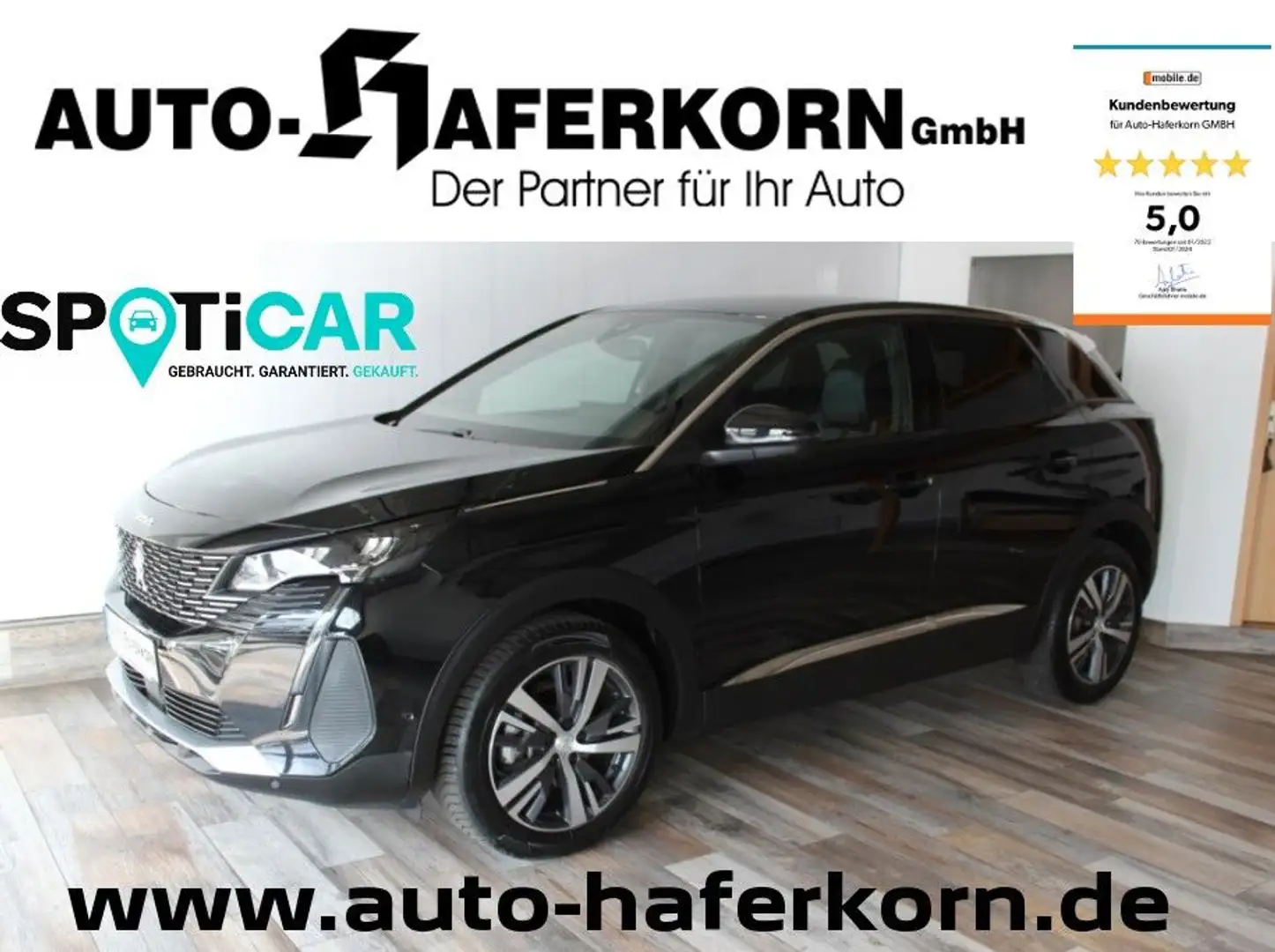 Peugeot 3008 Allure Pack PureTech 130 *PARKASSIST*SZHZG* Schwarz - 1