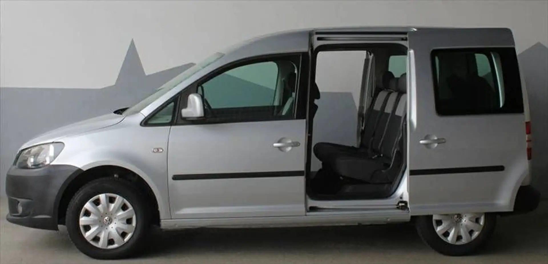 Volkswagen Caddy 1,6 TDI Klima 2 x Schiebetüre Allwetter Zilver - 2