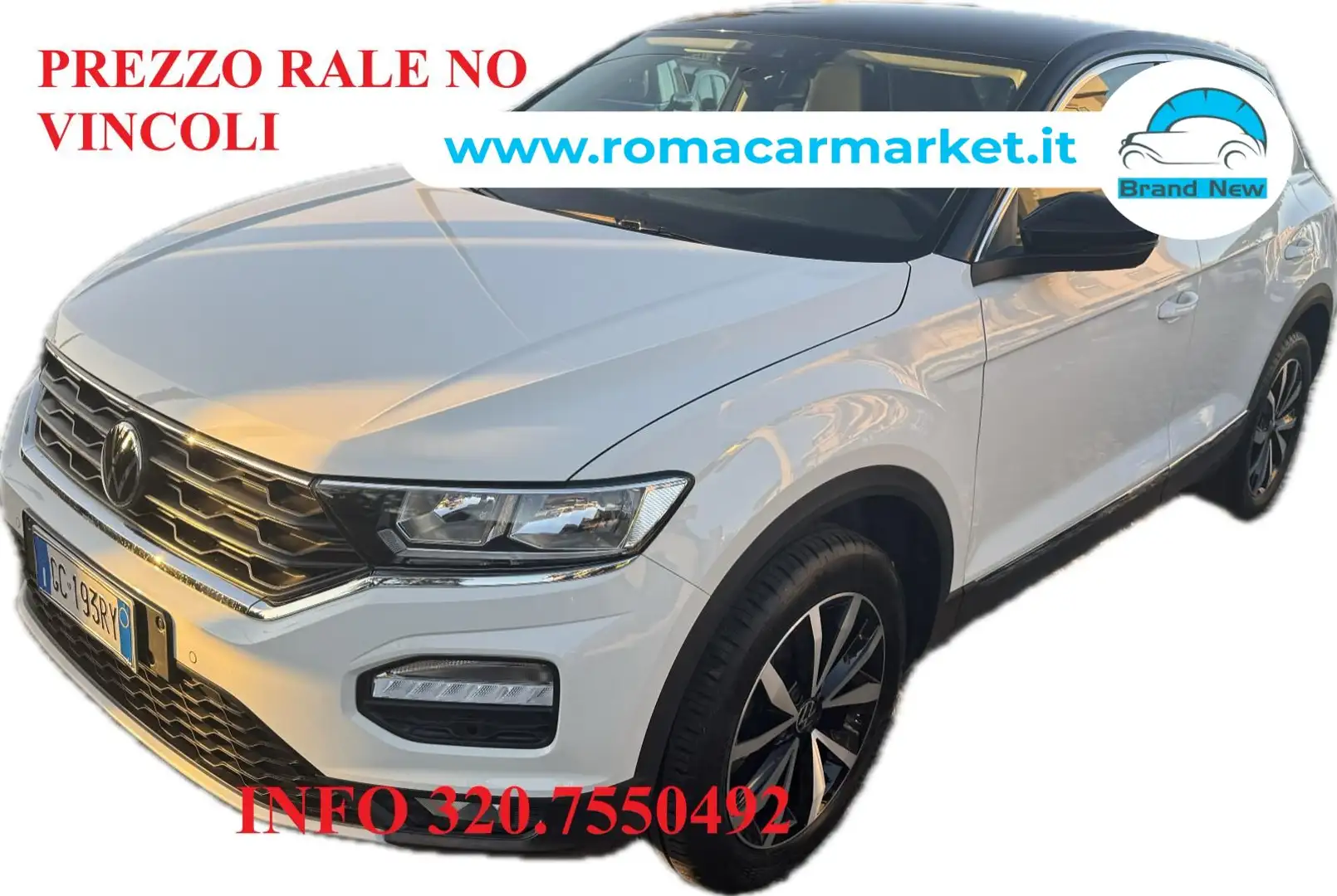 Volkswagen T-Roc 1.5 tsi Style dsg KM CERTIFICATI Bianco - 1