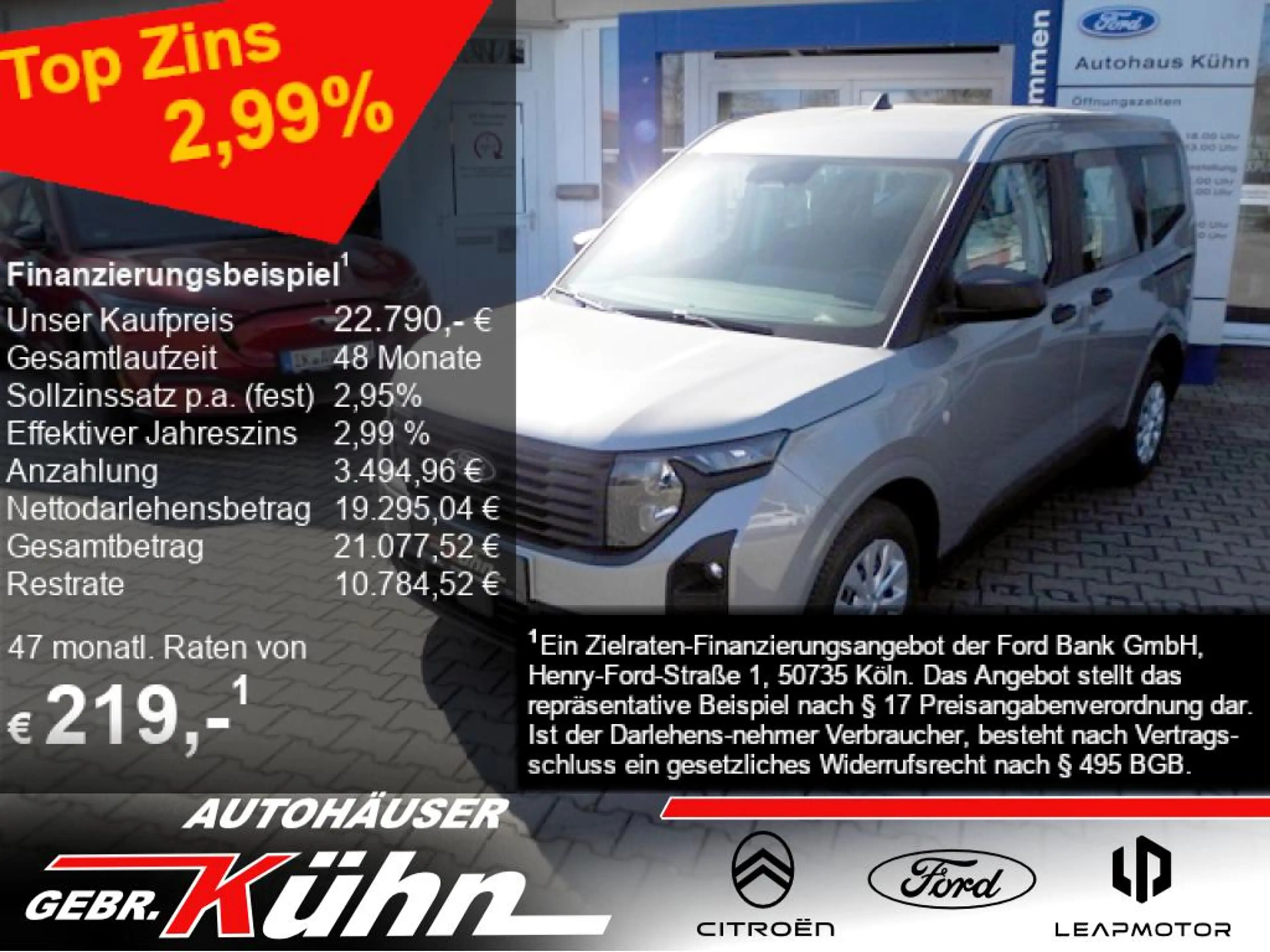 Ford Tourneo Courier 1.0 TREND - Winter-Pak., Allw., Tempo, PDC