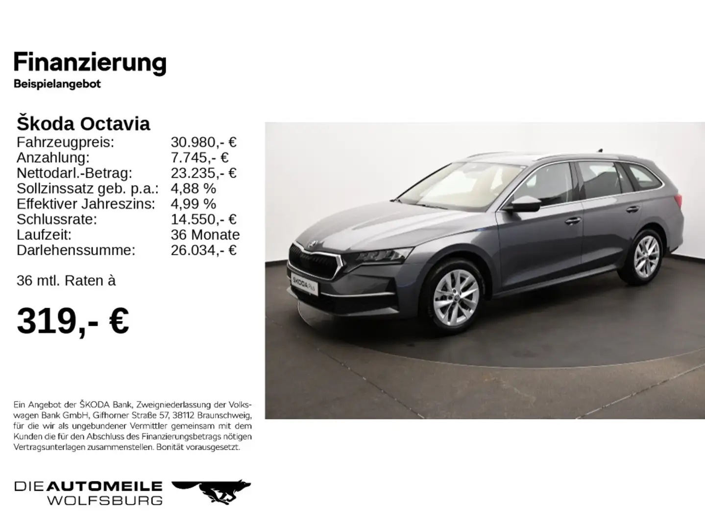 Skoda Octavia 4 IV Combi 2.0 TDI DSG Selection ACC/LED Grey - 2