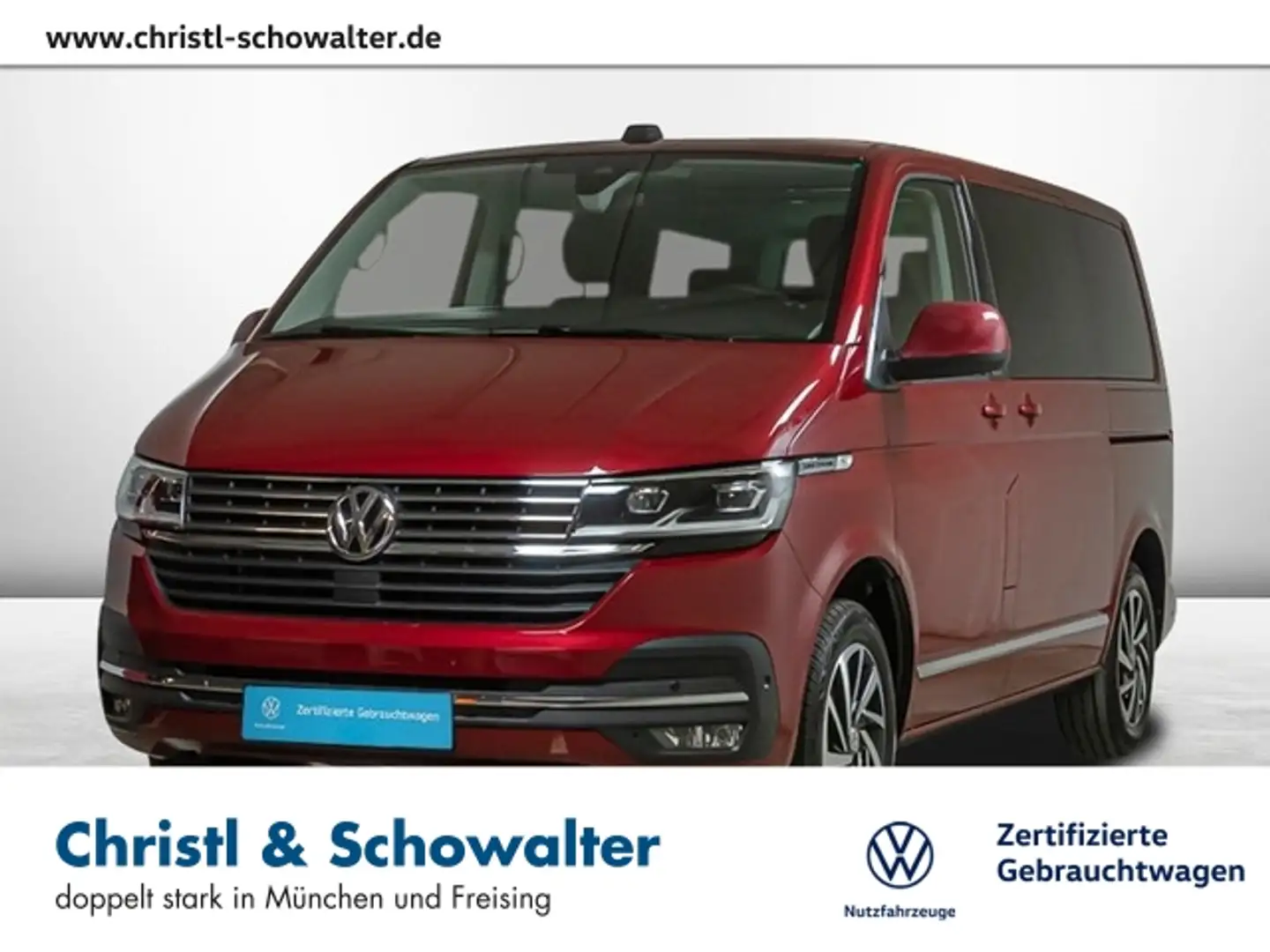 Volkswagen T6.1 Multivan 2.0 TDI DSG Cruise WZH NAVI LED Červená - 1