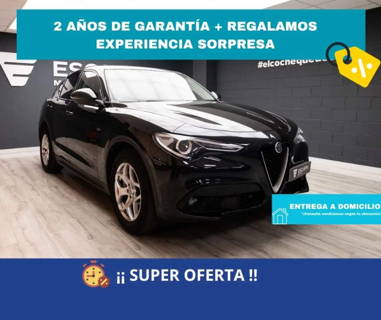 Alfa Romeo Stelvio 2.2 Executive AWD 190 Aut. Negro - 1