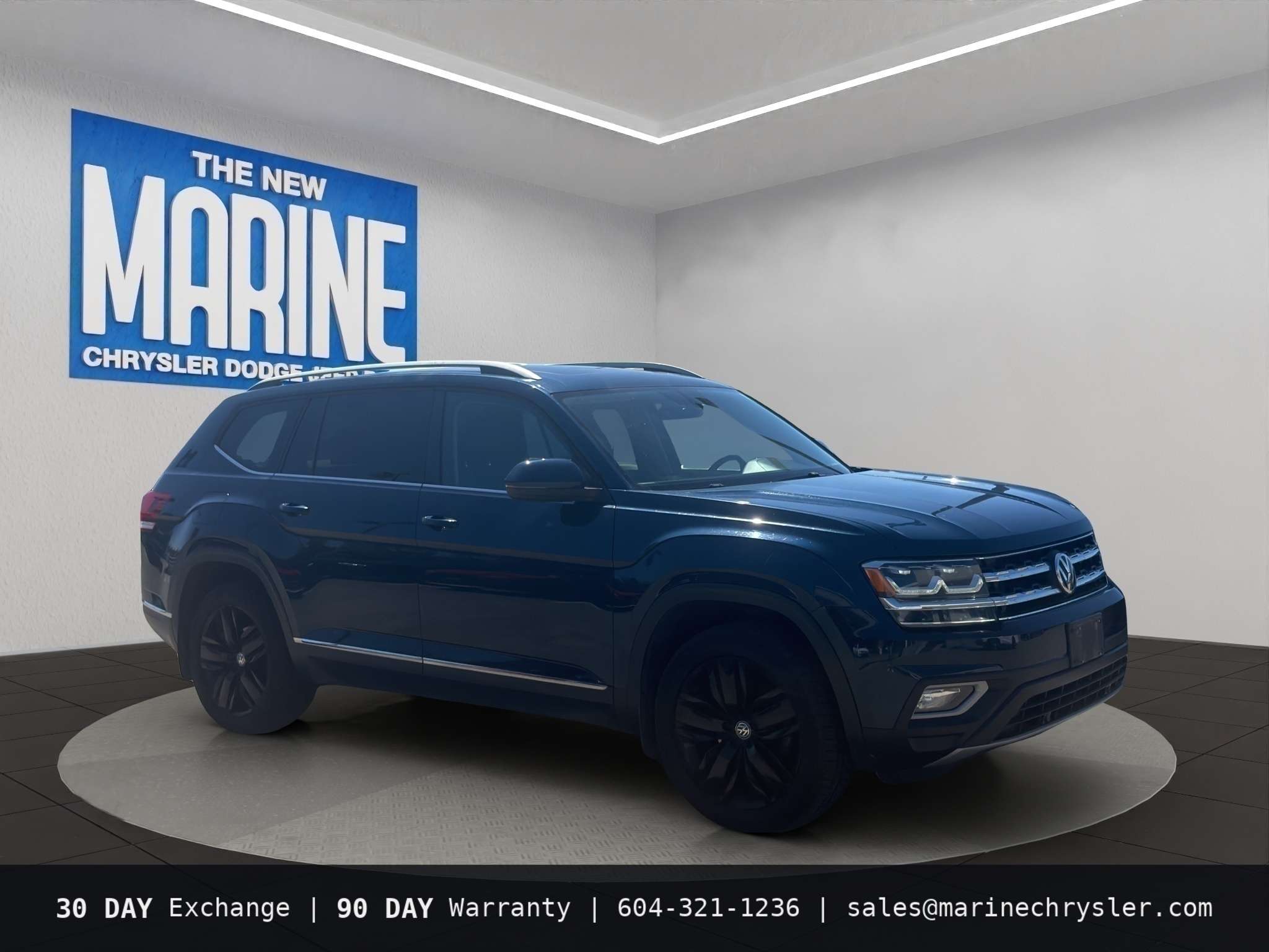 Blue 2019 Volkswagen Atlas SUV / Crossover All-Wheel Drive 8-Speed Automatic