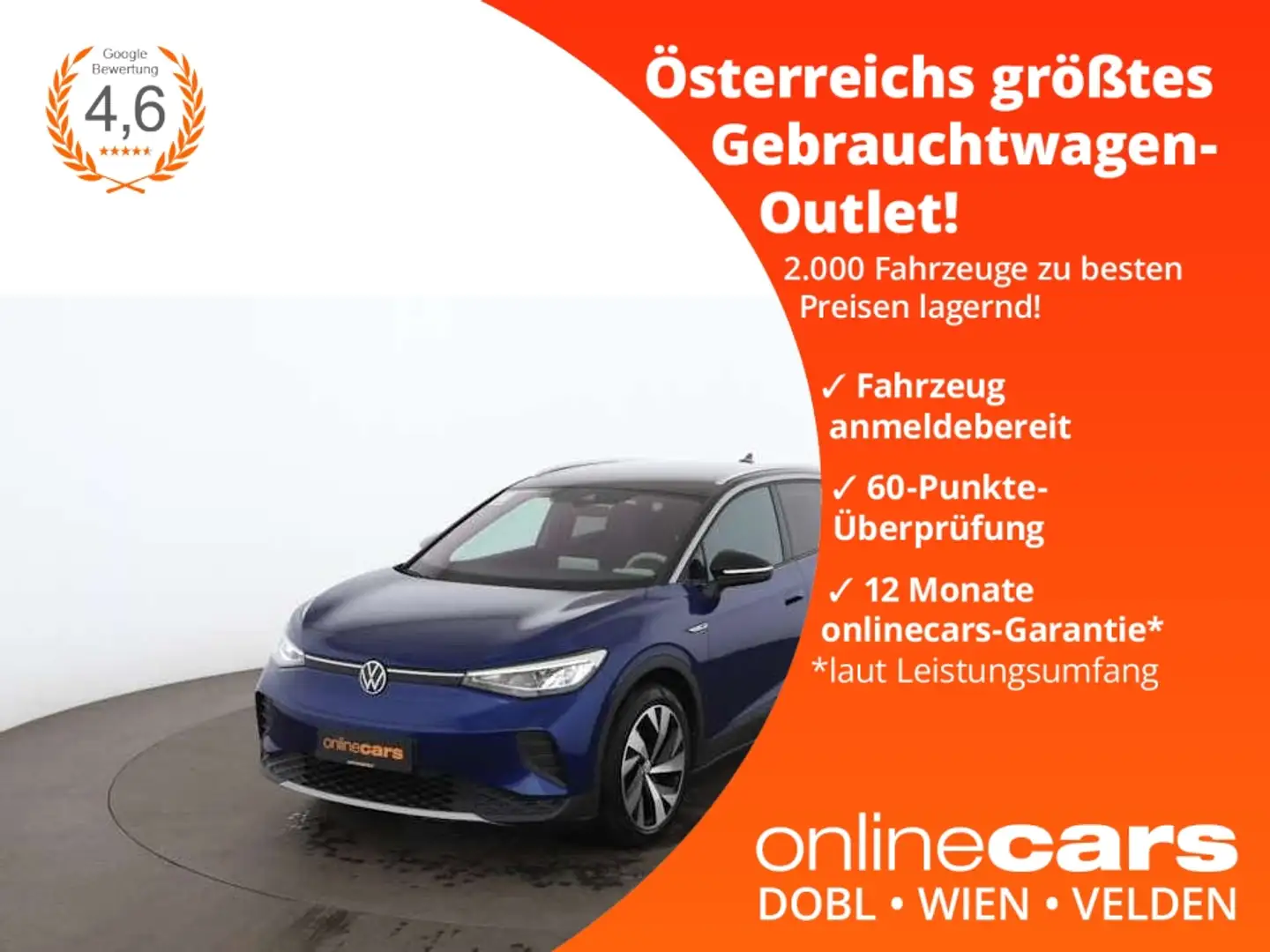Volkswagen ID.4 Pro 1st 77kWh Aut LED AHK RADAR NAVI LEDER Blau - 1
