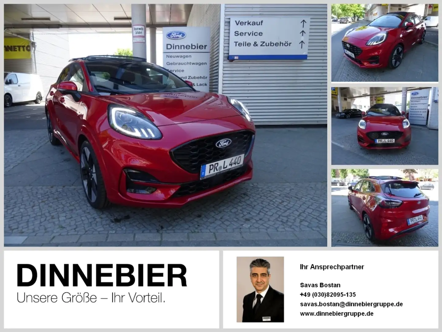 Ford Puma ST-LINE X LED+360°Kamera+Glasdach+Navi Rood - 1
