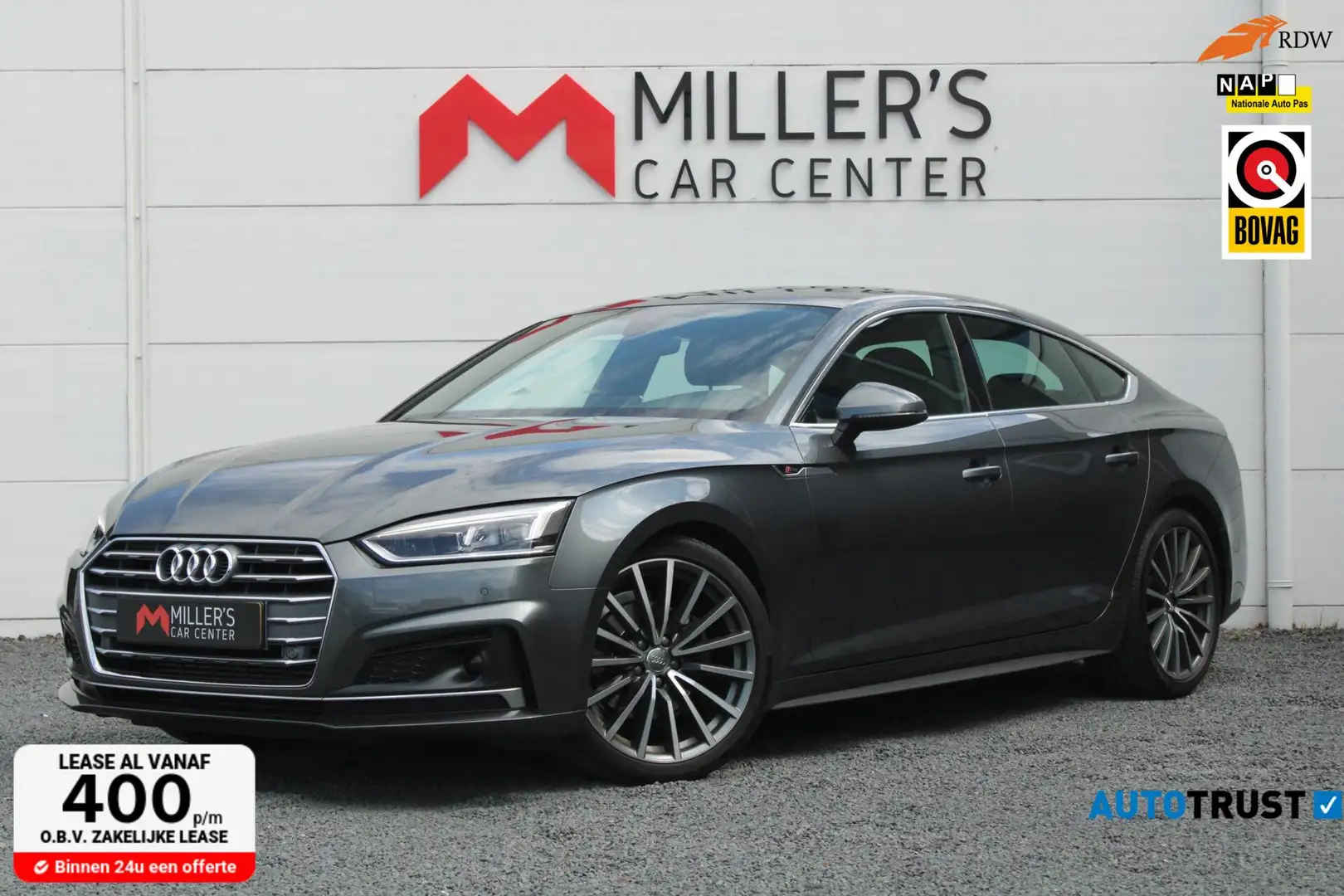 Audi A5 Sportback 2.0 TFSI S-LINE Sfeerverlichting Leder A Grijs - 1