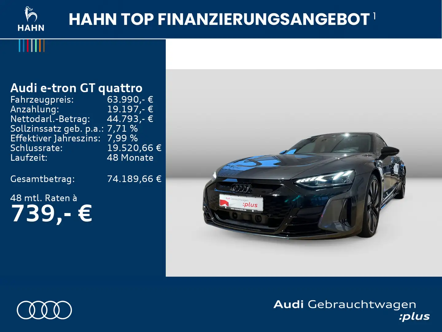 Audi e-tron GT e-tron GT RS quattro Matrix B+O Pano CAM Massage Grau - 2