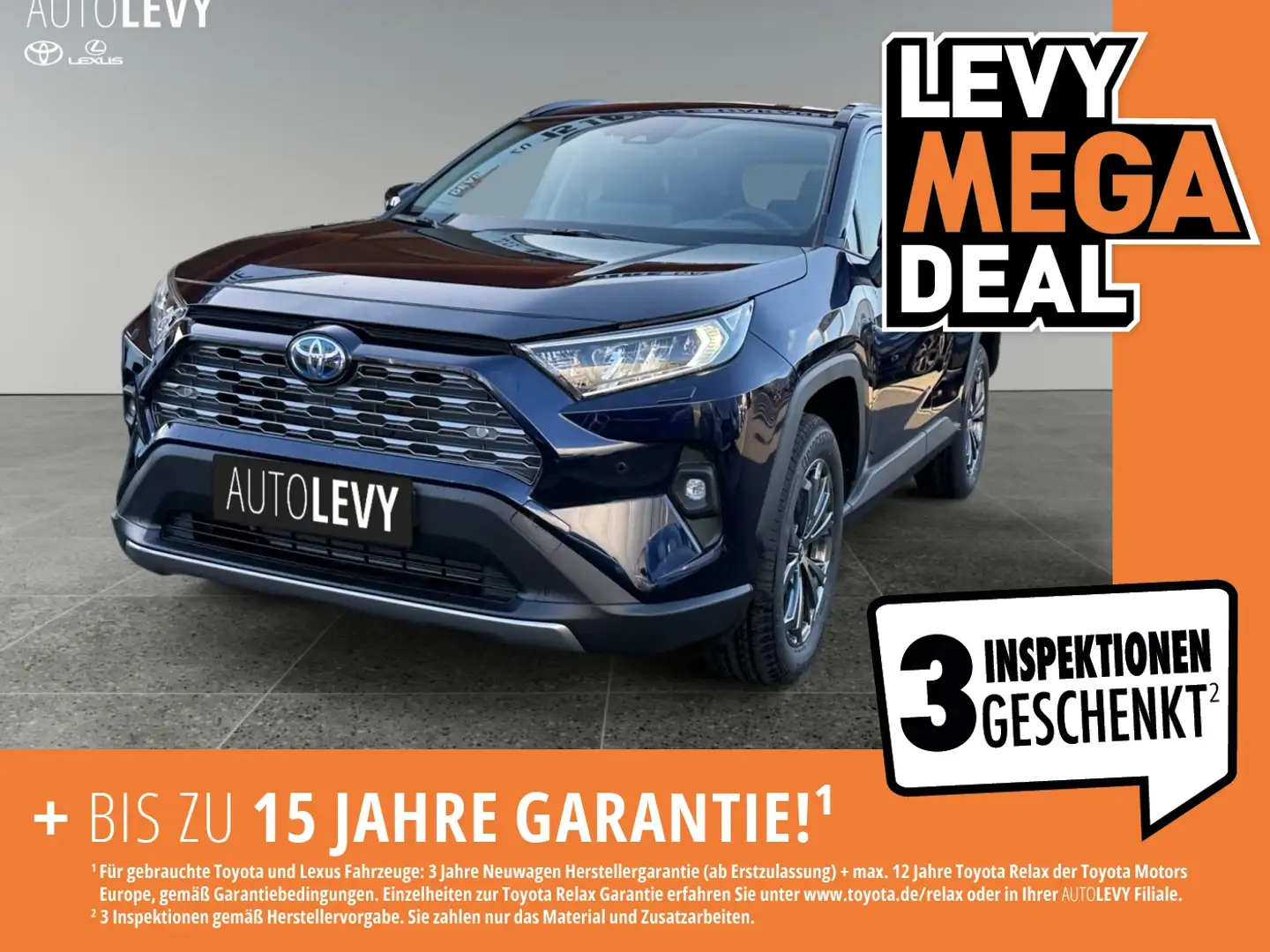 Toyota RAV 4 RAV4 2.5 Hybrid 4x4 LUXURY *NAVI*SHZ*LHZ*PDC*RFK* Blau - 1