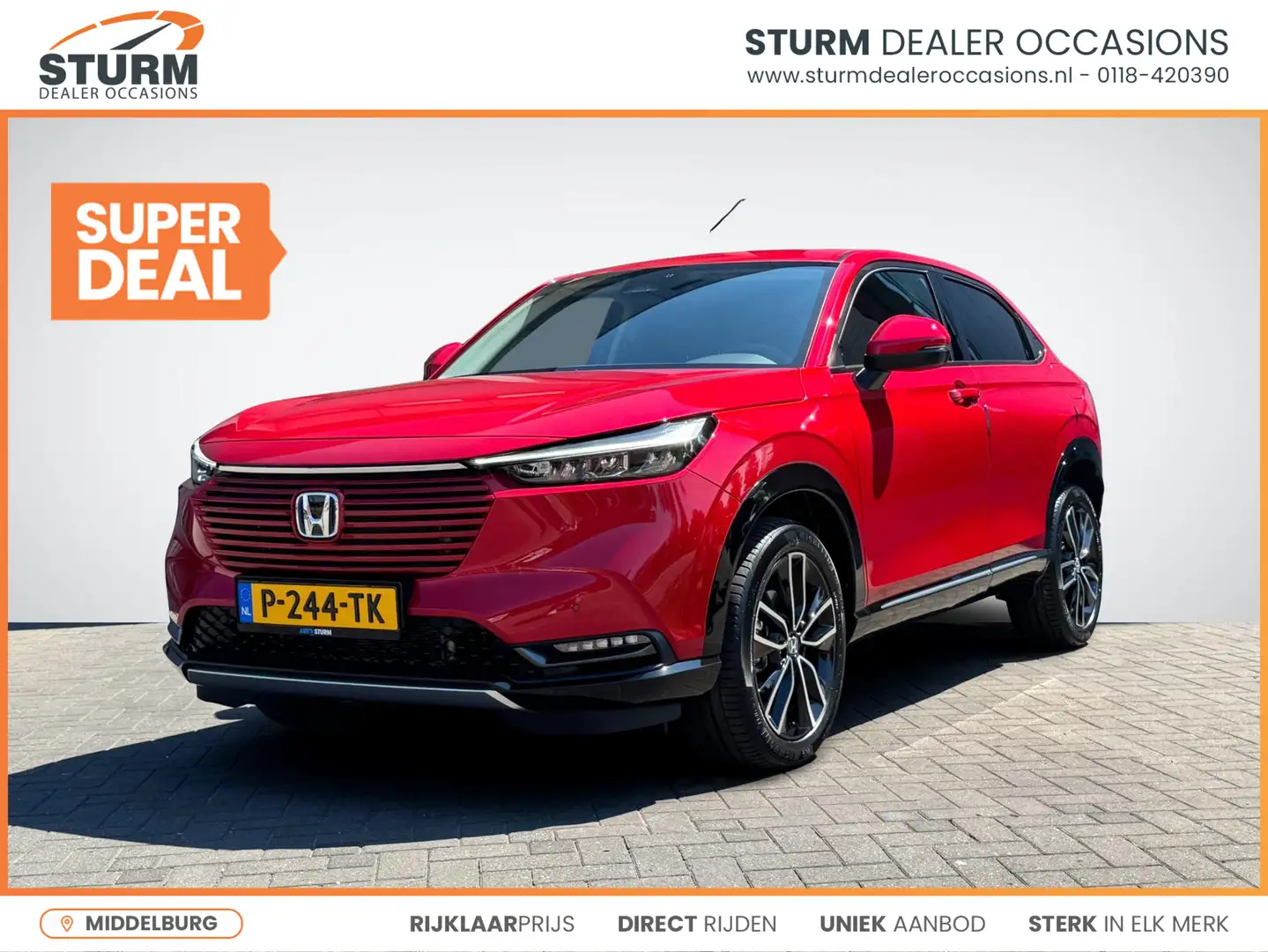 Honda HR-V 1.5 e:HEV Advance | Navigatie | Camera | Stuur- + Červená - 1
