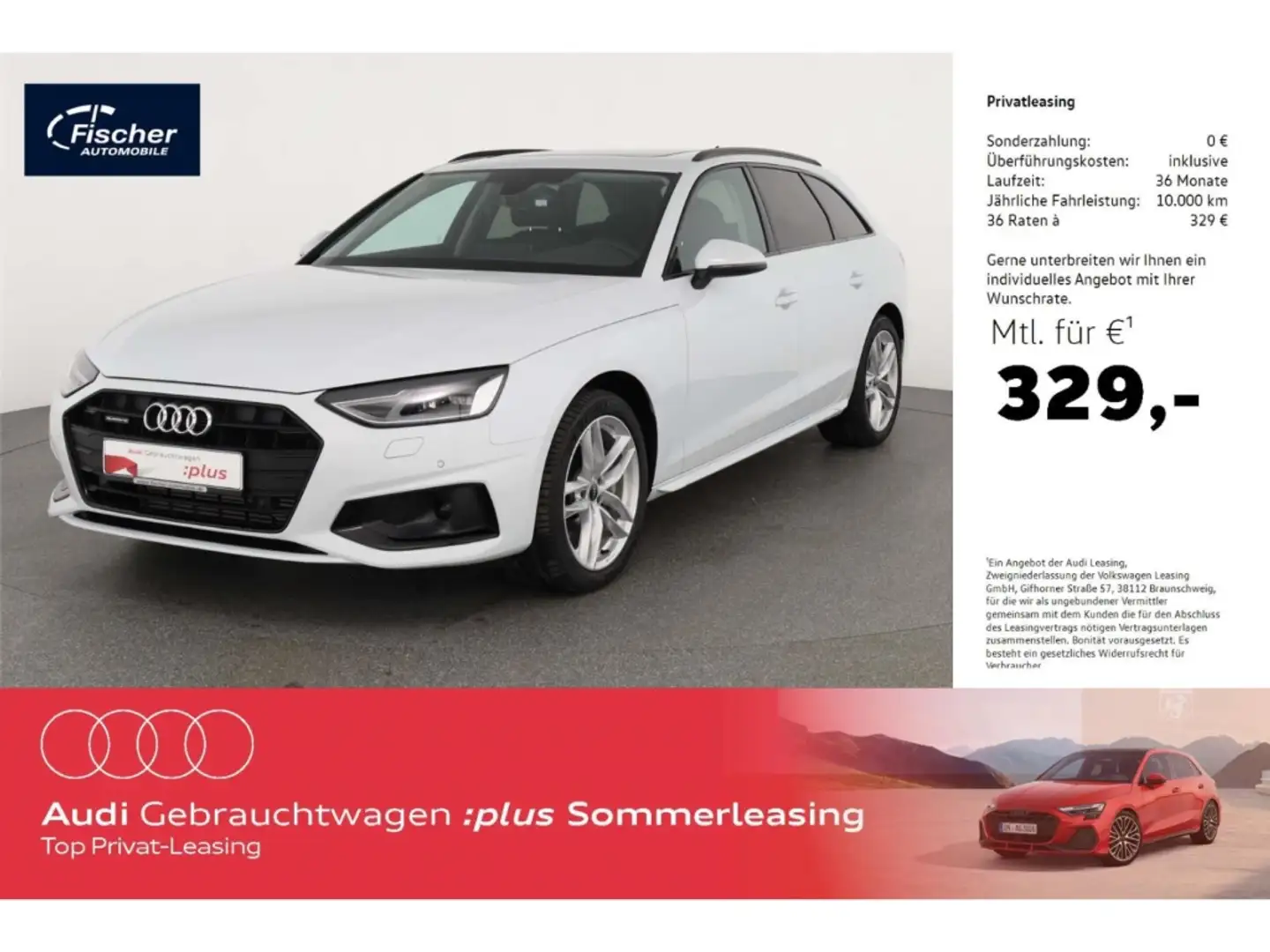 Audi A4 Avant 40 TFSI quattro advanced Weiß - 1