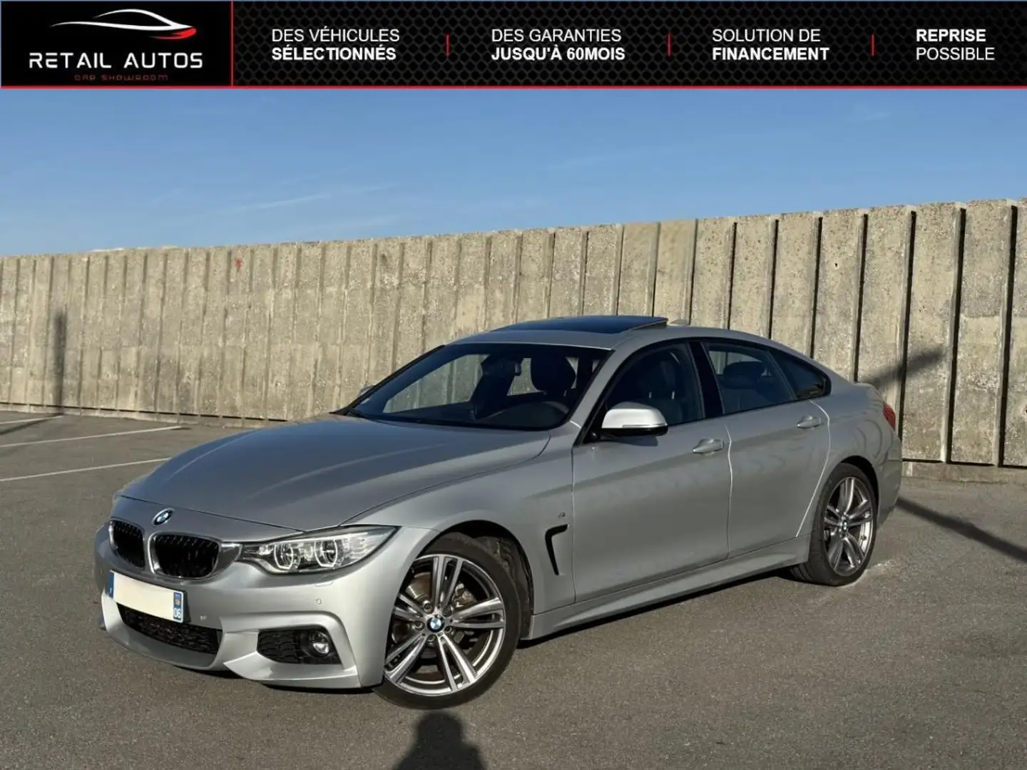 BMW 418 Serie Coupé 418dA 143ch M Sport Szary - 1