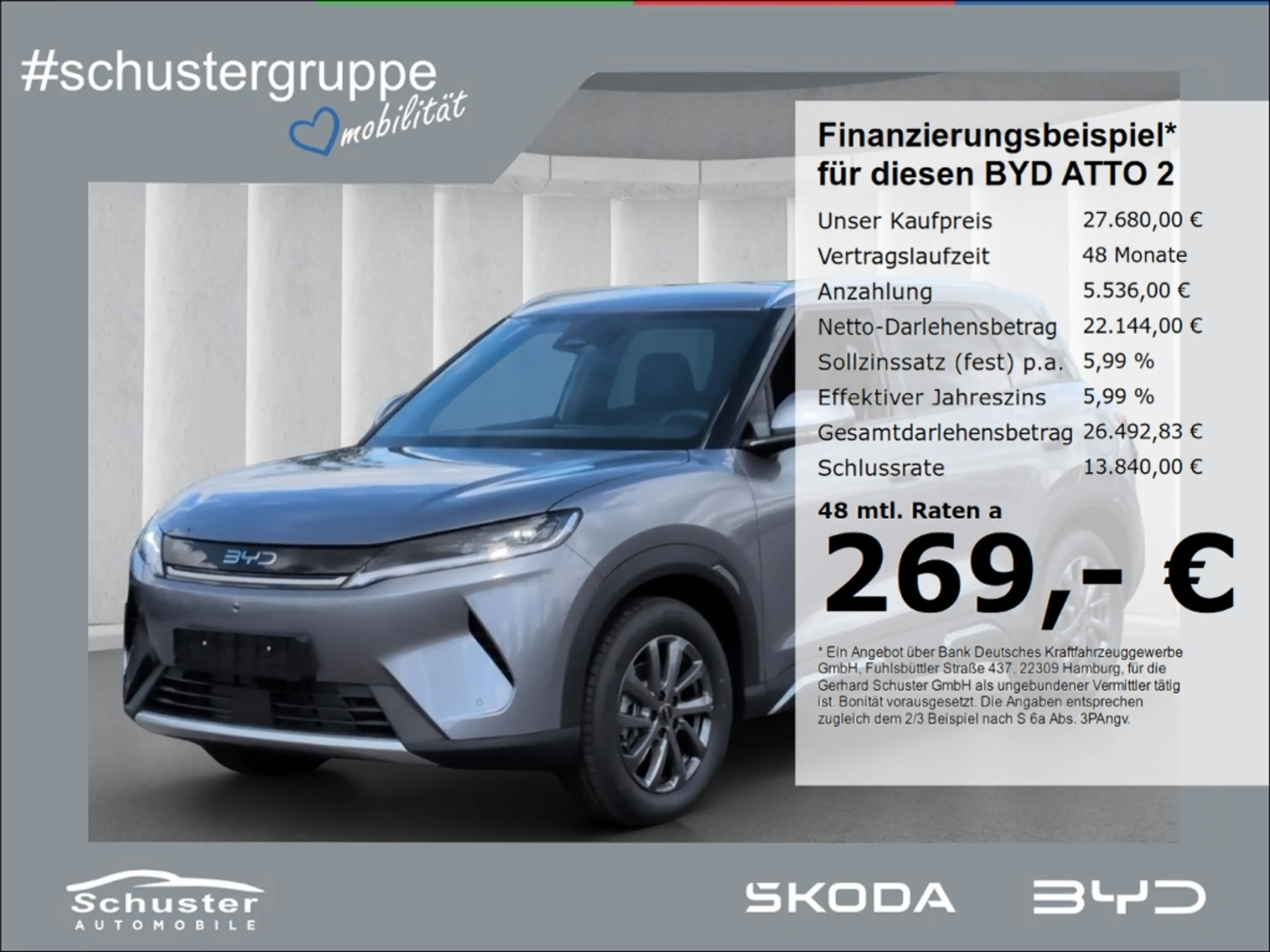 BYD Atto 2 DM-i Boost eHybrid*Panodach 360°Kam Leder