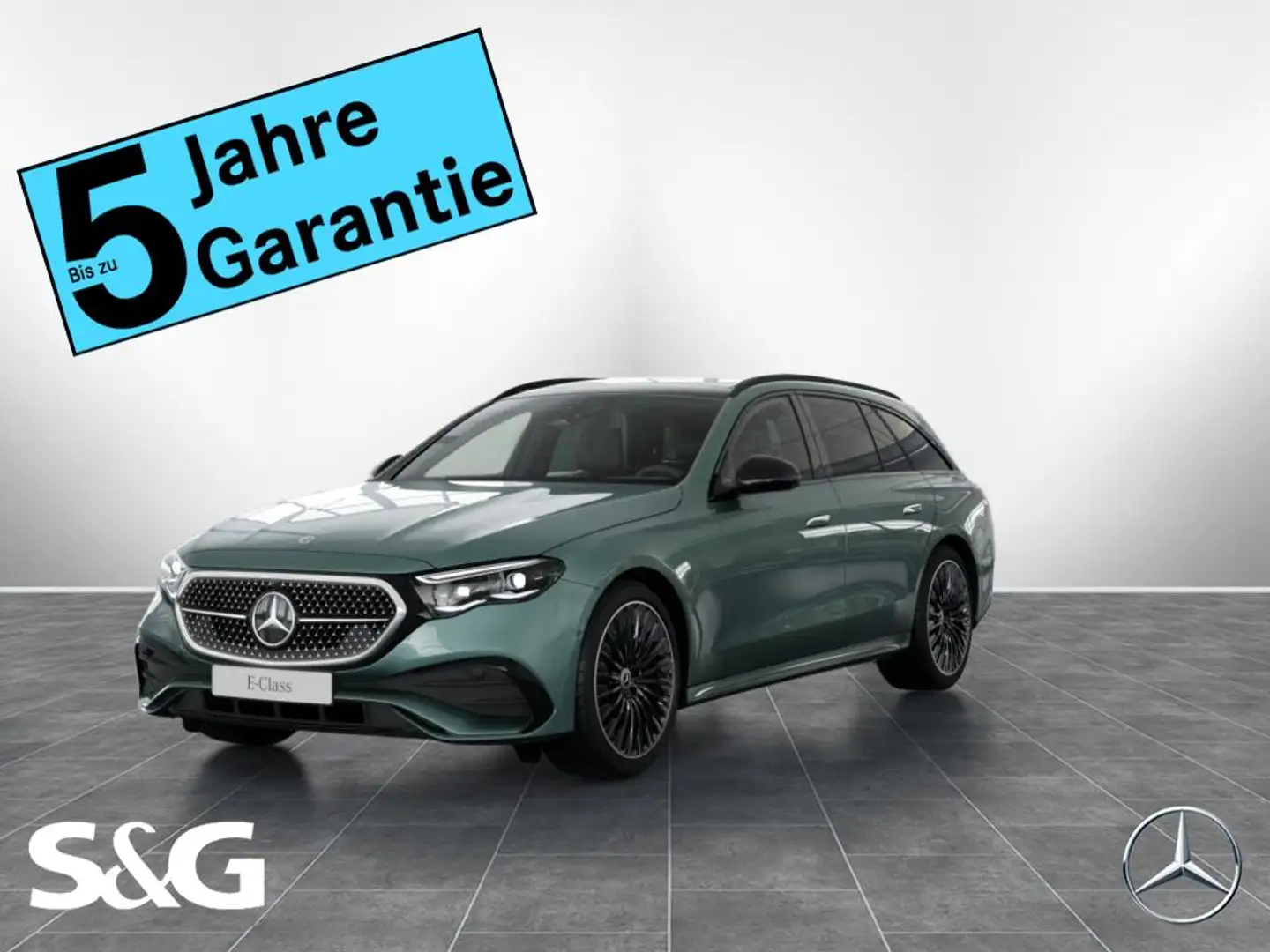 Mercedes-Benz E 220 d T AMG MBUX+360°+DIG-LED+Pano+AHK+Standhz Silber - 1