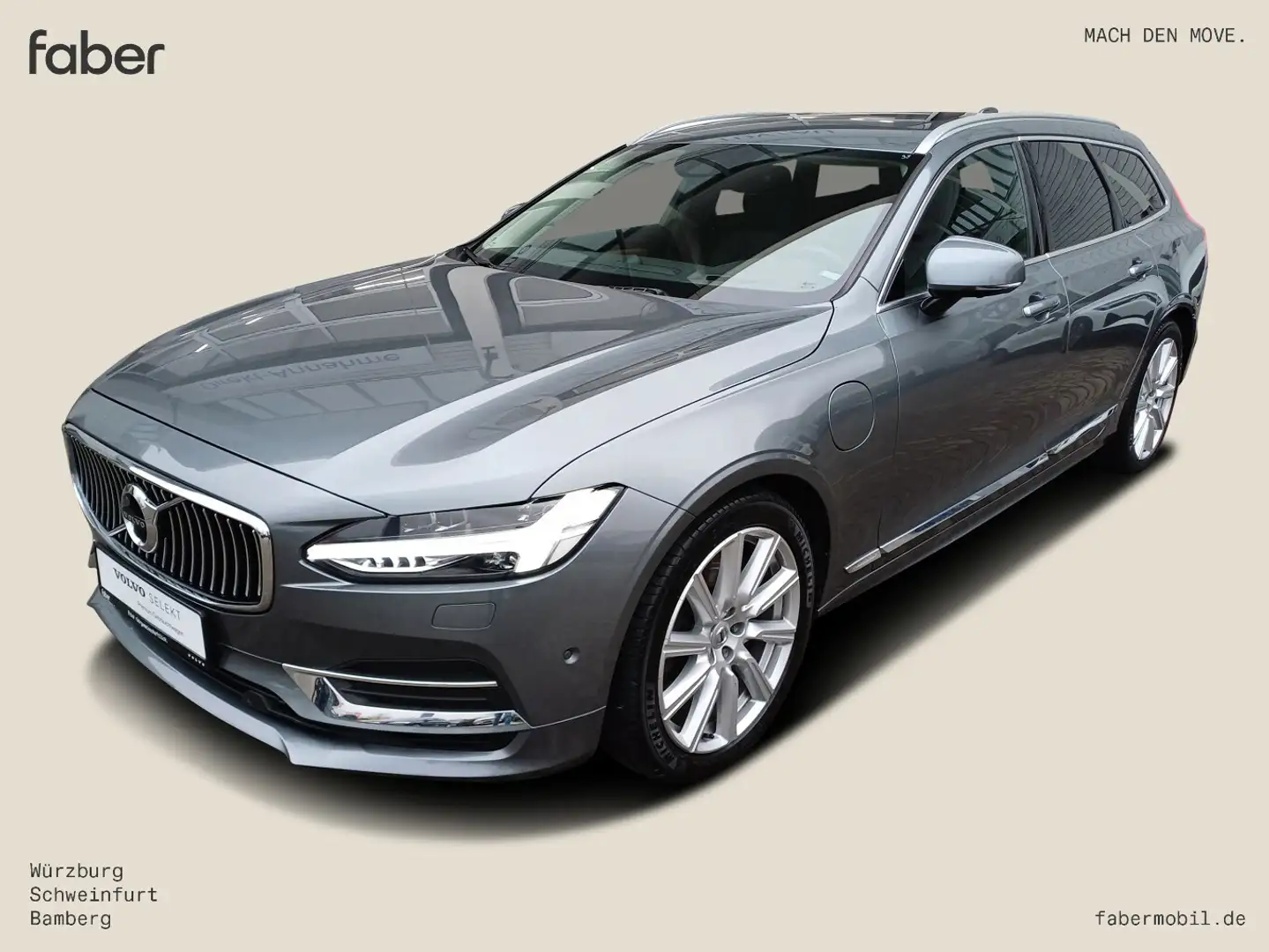 Volvo V90 T8 Inscription Plug-In Hybrid AWD Grau - 2