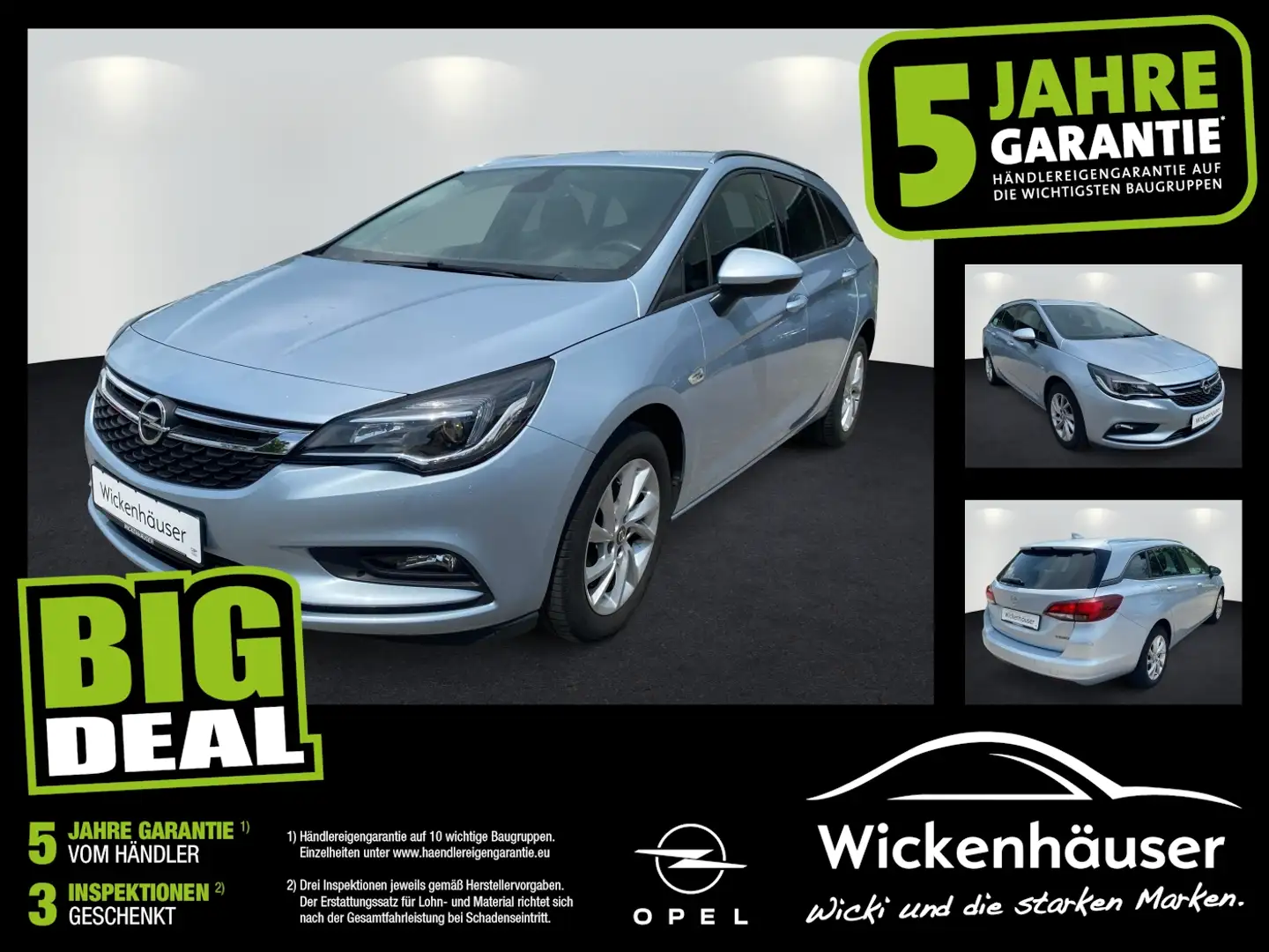 Opel Astra Kombi 1.4 Turbo ON BT Temp Alu Klima PDC Blau - 1