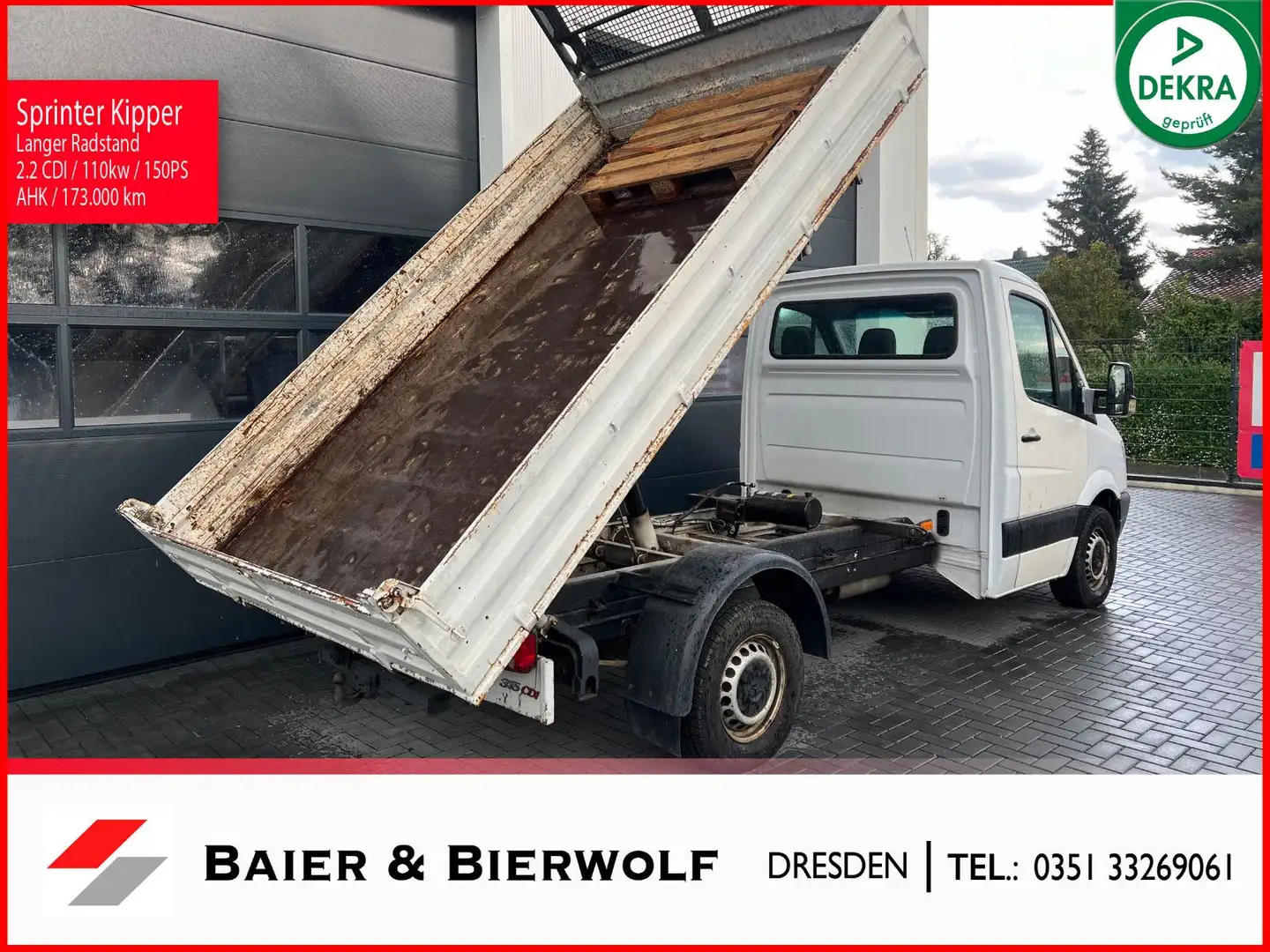 Mercedes-Benz Sprinter II Pritsche Kipper 315 CDI Lang AHK Weiß - 1