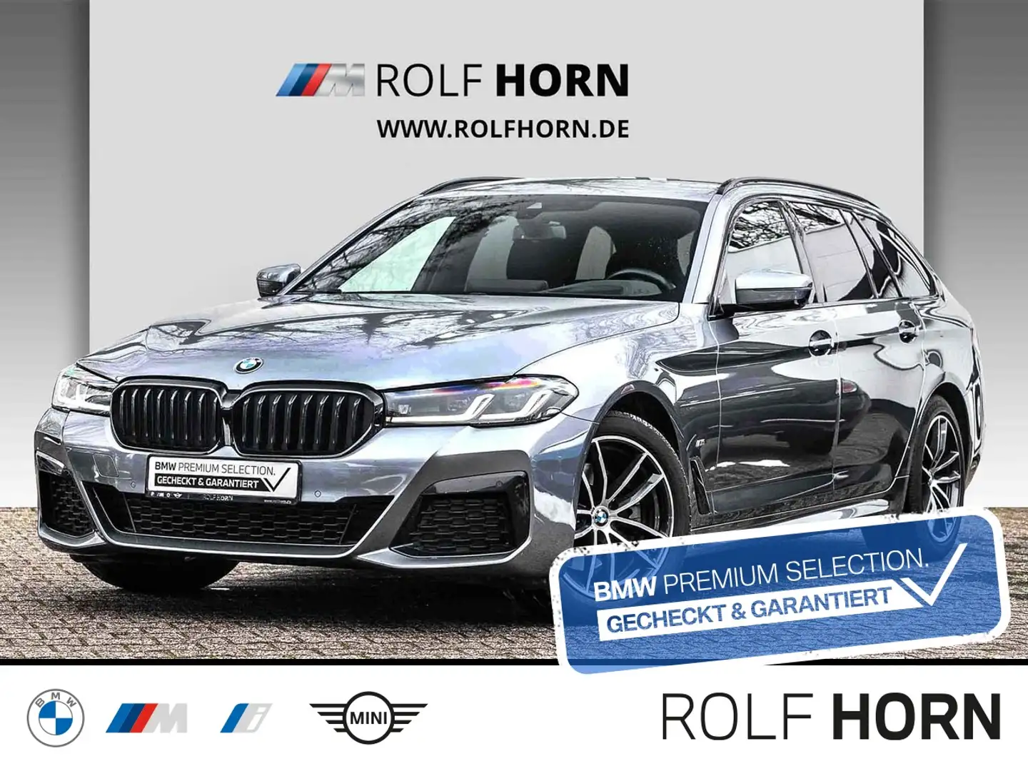 BMW 520 d xDrive Touring M Sportpaket AHK HeadUp HiFi Blauw - 1