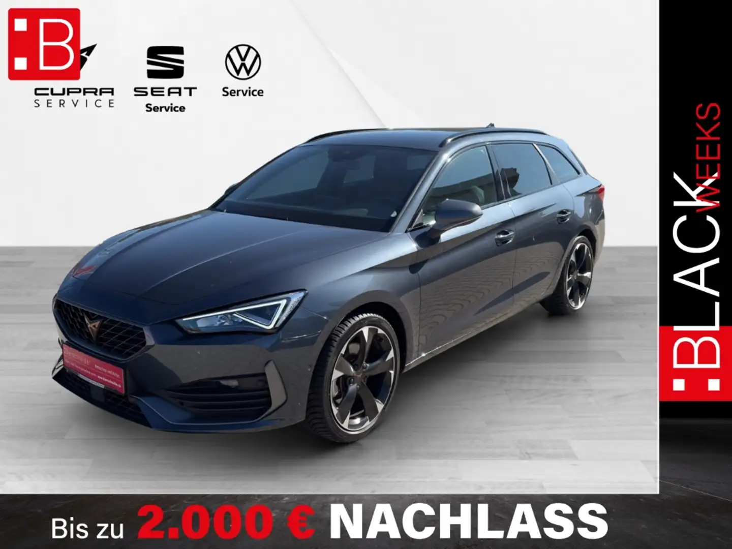 CUPRA Leon Sp. 2.0 TSI DSG eHeck FaPa XL LED Navi WP Grau - 1