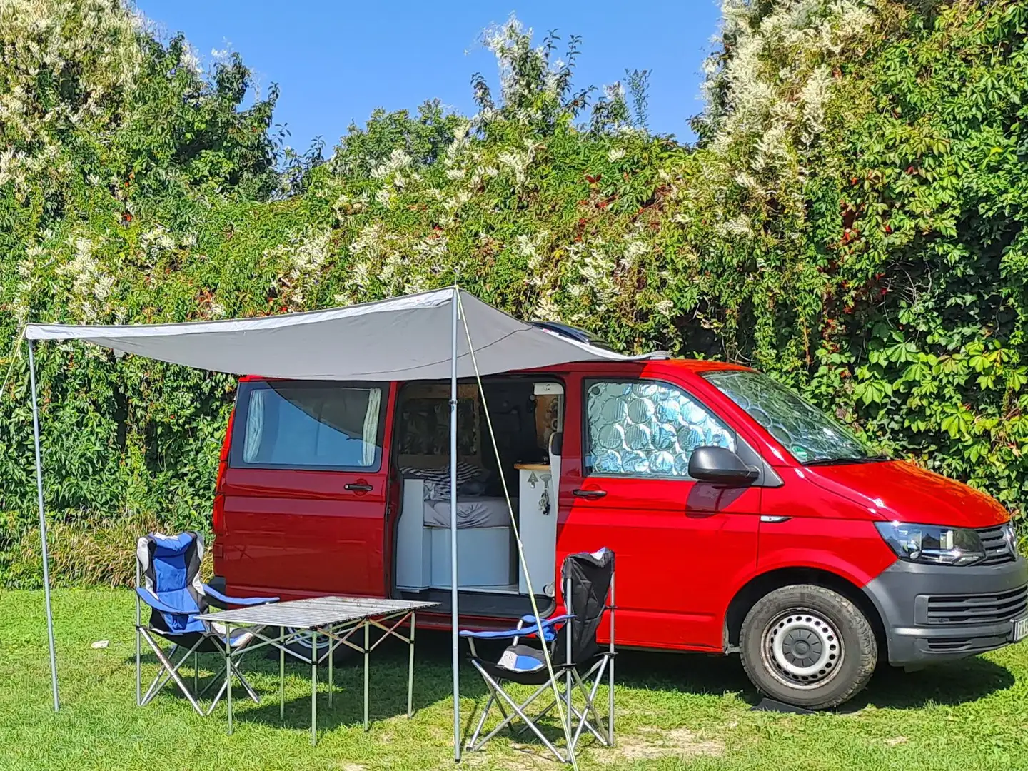 Volkswagen Bus Transporter Wohnmobilzulassung T6 Roşu - 1