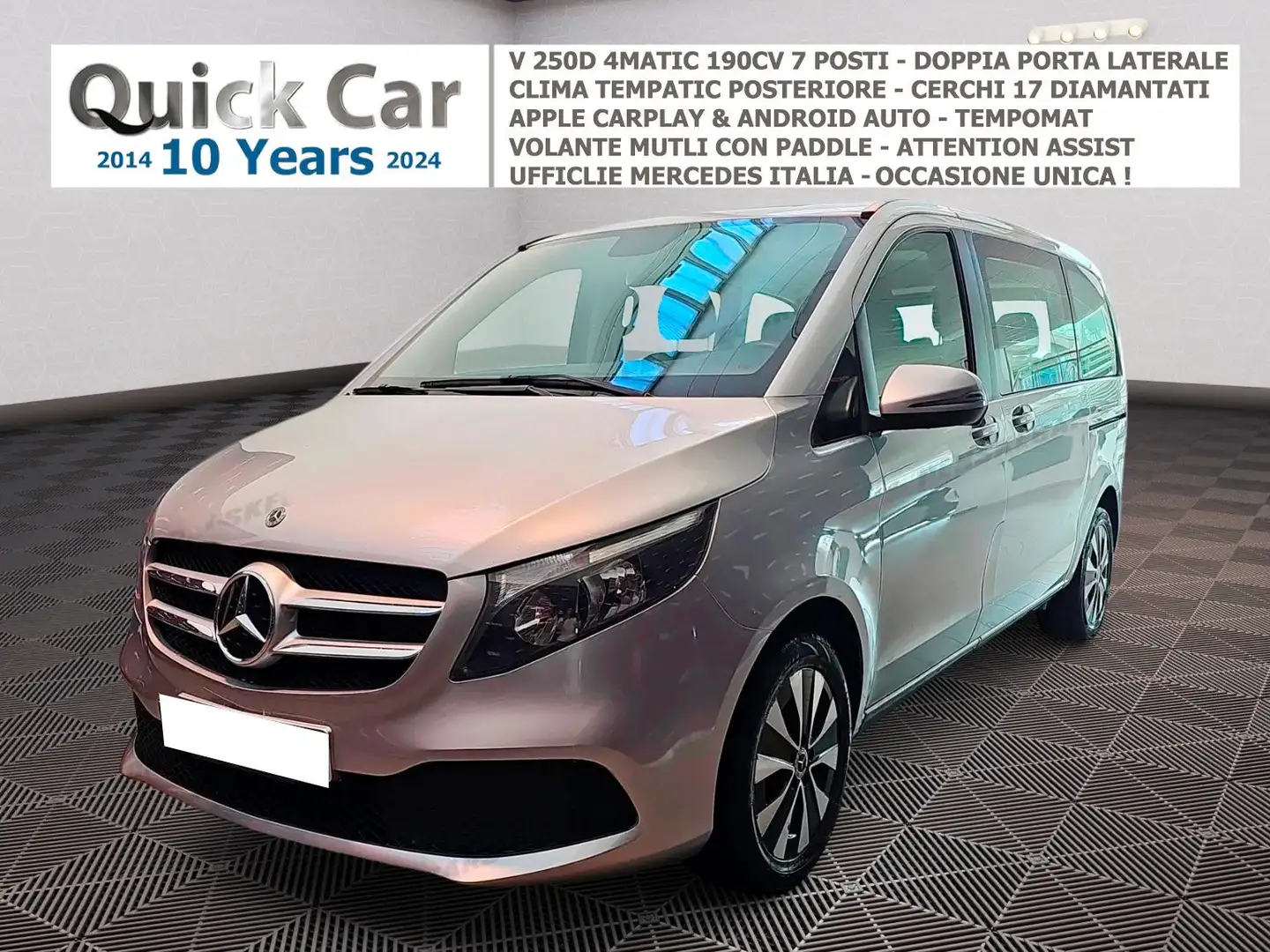 Mercedes-Benz V 250d 4MATIC PREZZO + IVA, IL PIU' BASSO IN EUROPA! Argintiu - 1