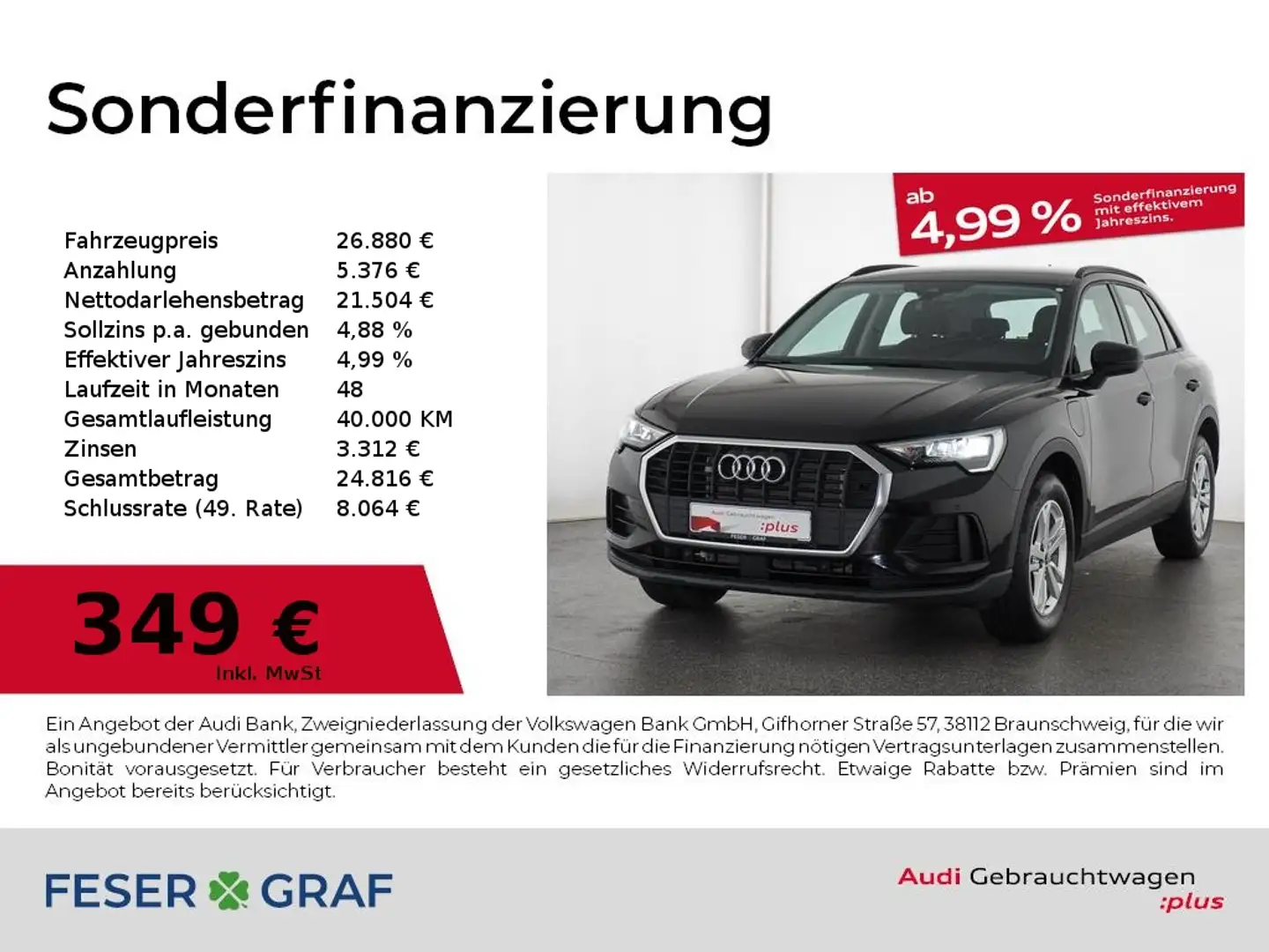 Audi Q3 45 TFSI e Sitzh./ Navi Plus/ virtual Cockpit Schwarz - 1