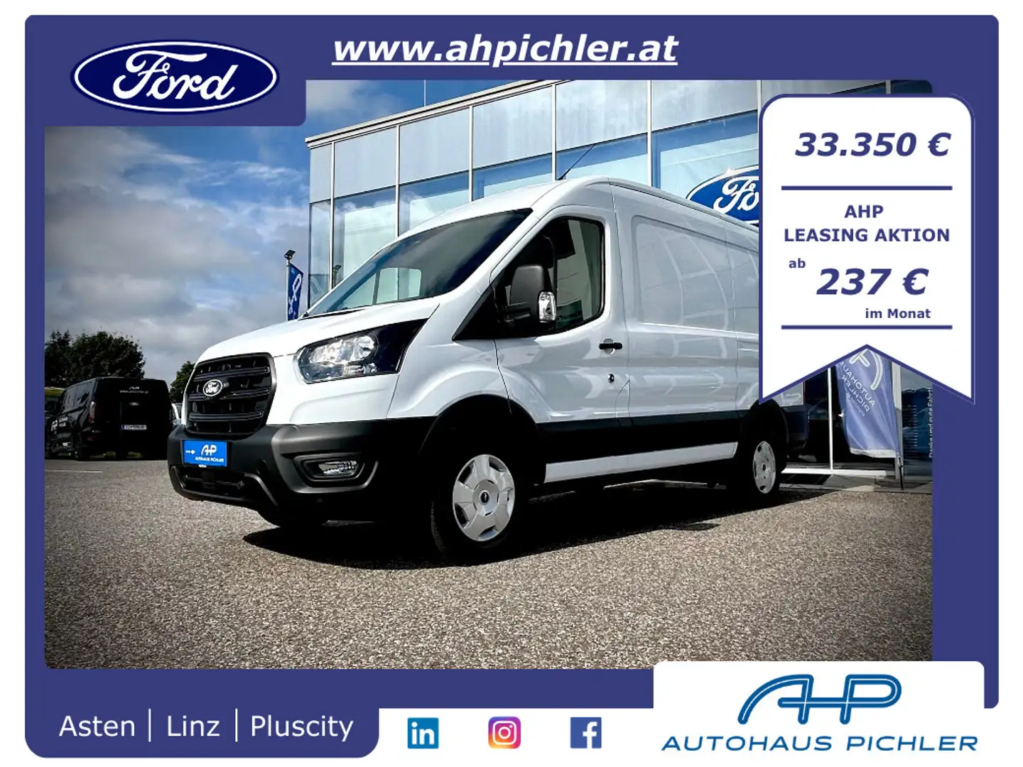 Ford Transit Transit Kasten 350 L2H2 Trend 2,0 EcoBlue 130PS... Weiß - 1