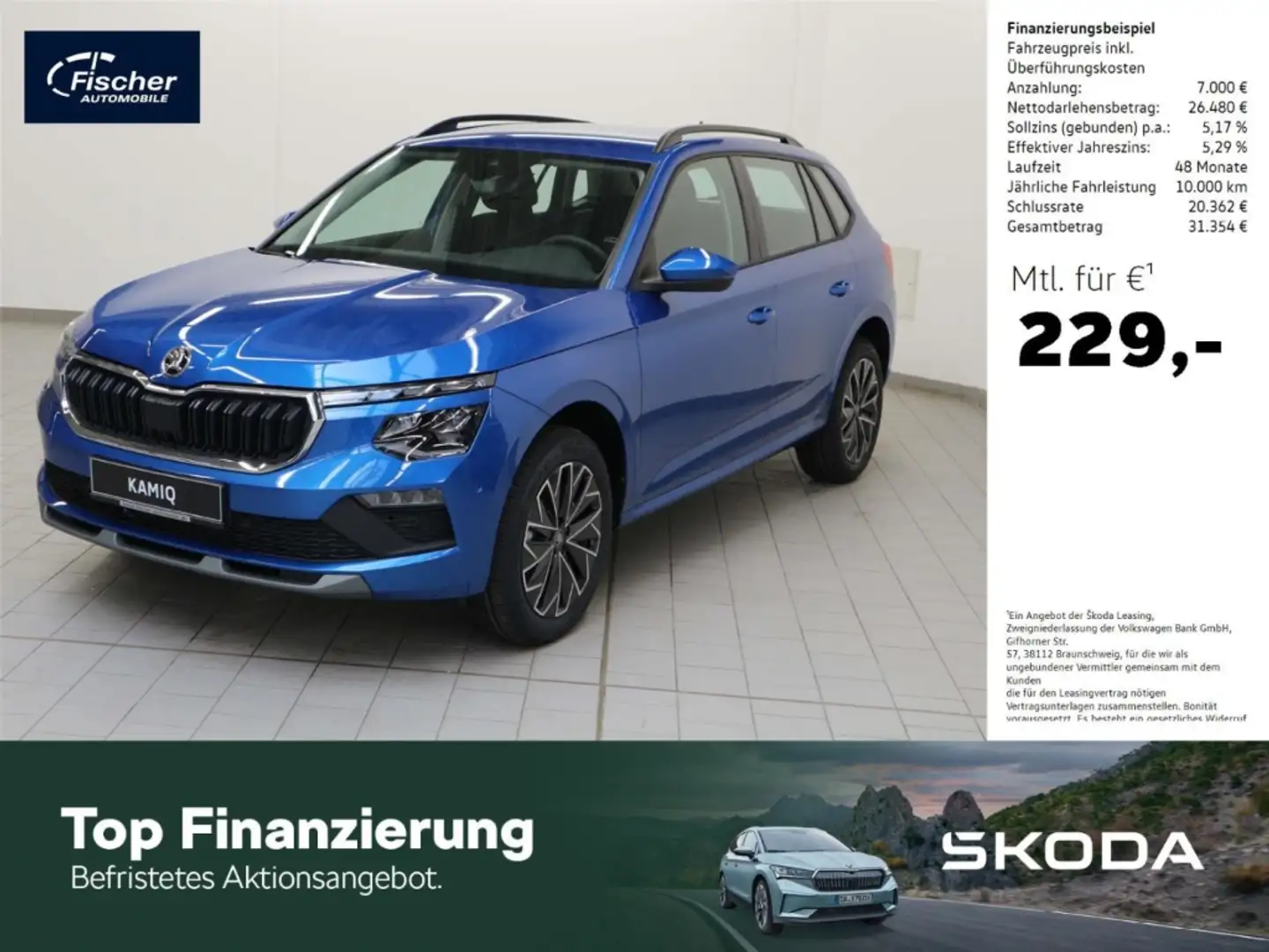 Skoda Kamiq 1.5 TSI Tour Blau - 1