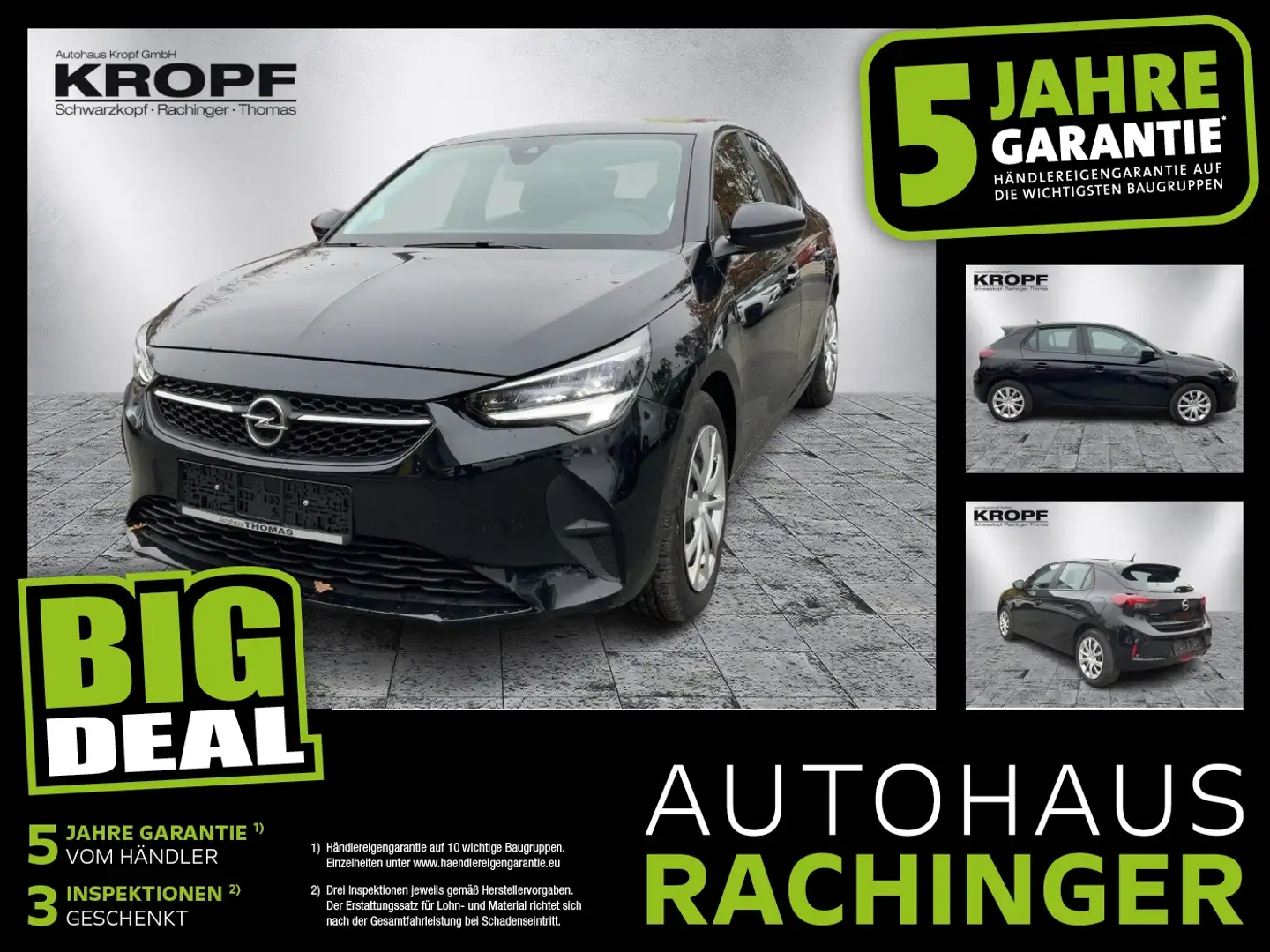 Opel Corsa F1.2 TurboEdition FIN ab 2,99%+Navi+SHZ+KAM Schwarz - 1