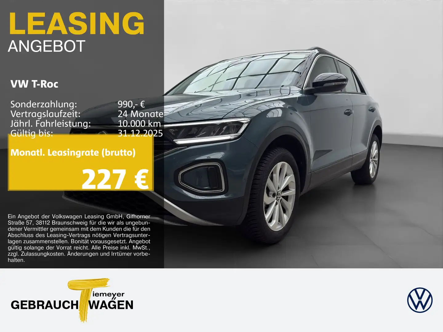 Volkswagen T-Roc 1.0 TSI LIFE LM17 NAVI ASSIST Blau - 1