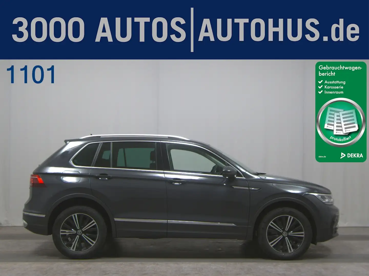 Volkswagen Tiguan 2.0 TDI 4M Elegance Navi vc Matrix AHK Grau - 1