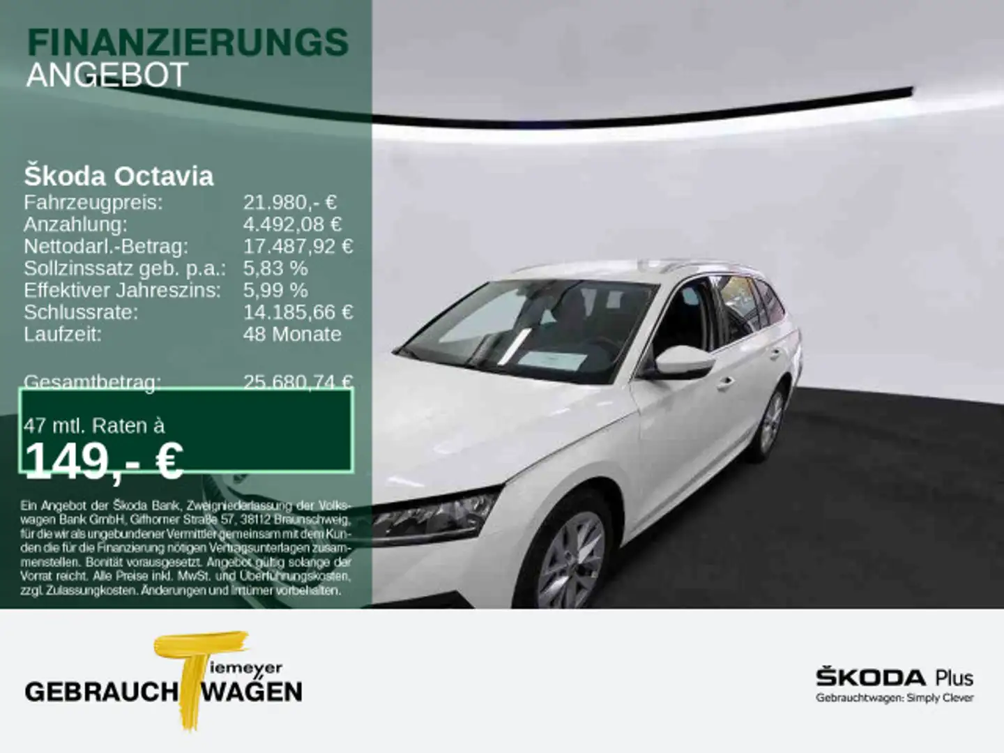 Skoda Octavia Combi 2.0 TDI STYLE AHK COLUMBUS HuD SIT Weiß - 1